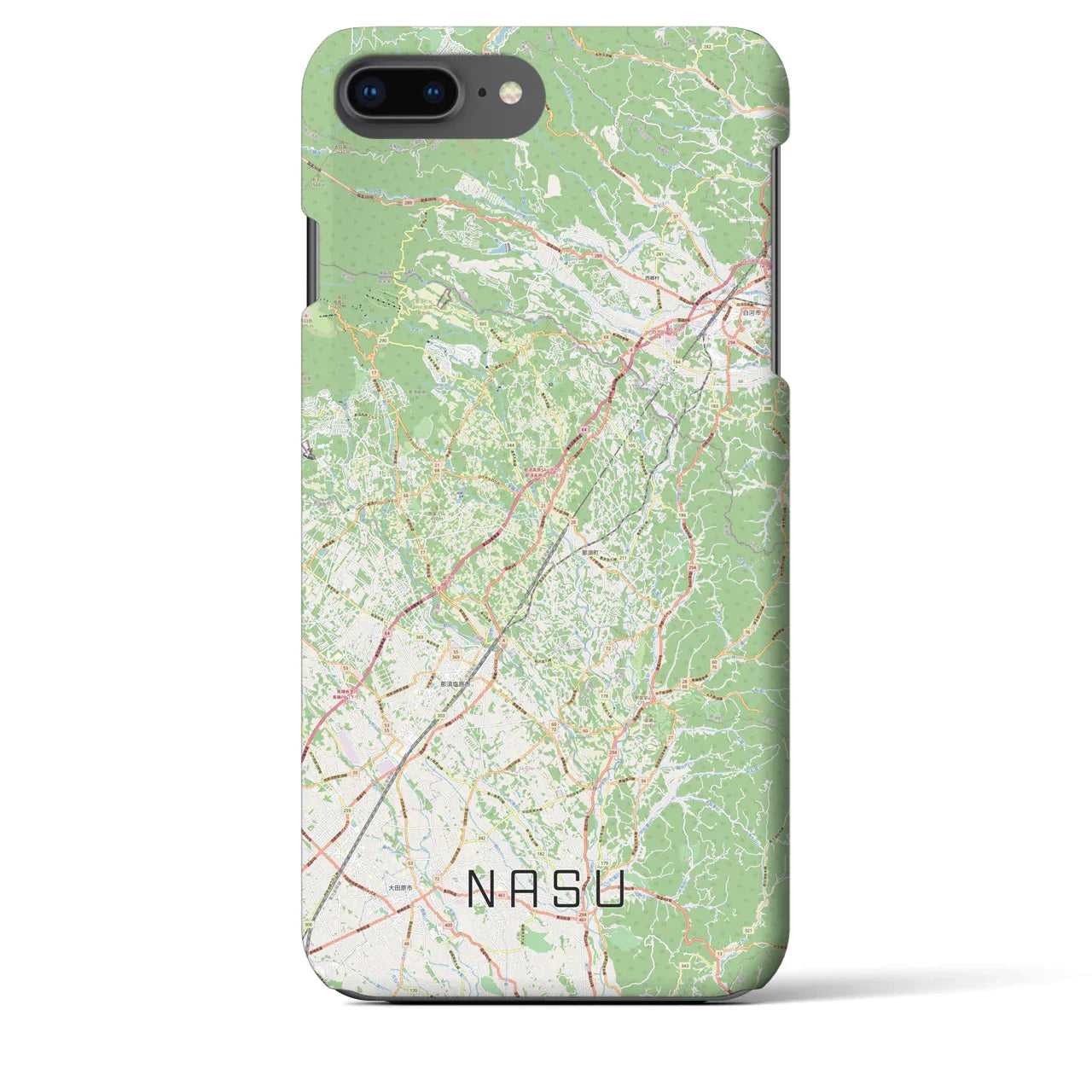 【那須(栃木県)】地図柄iPhoneケース(バックカバータイプ)
