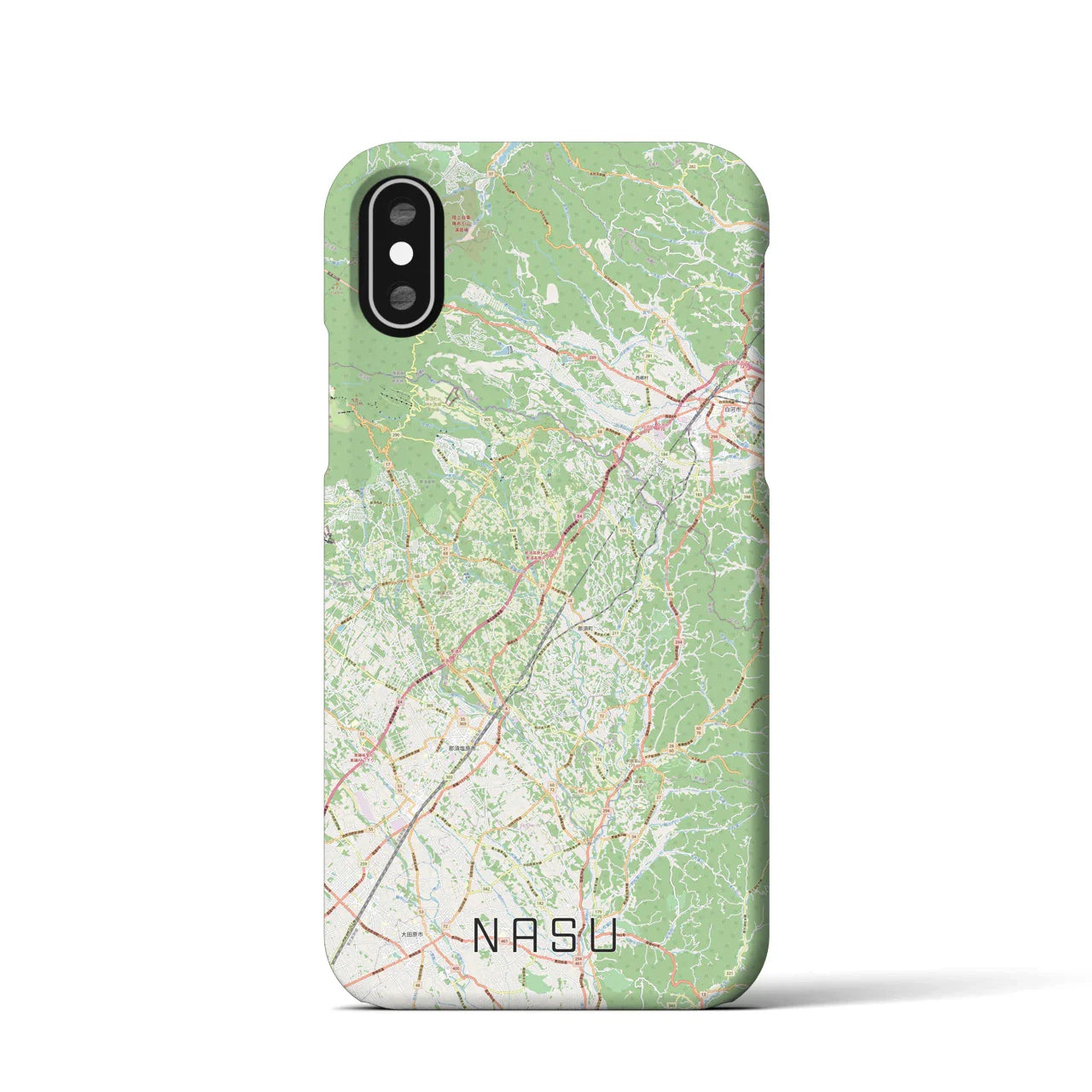 【那須(栃木県)】地図柄iPhoneケース(バックカバータイプ)