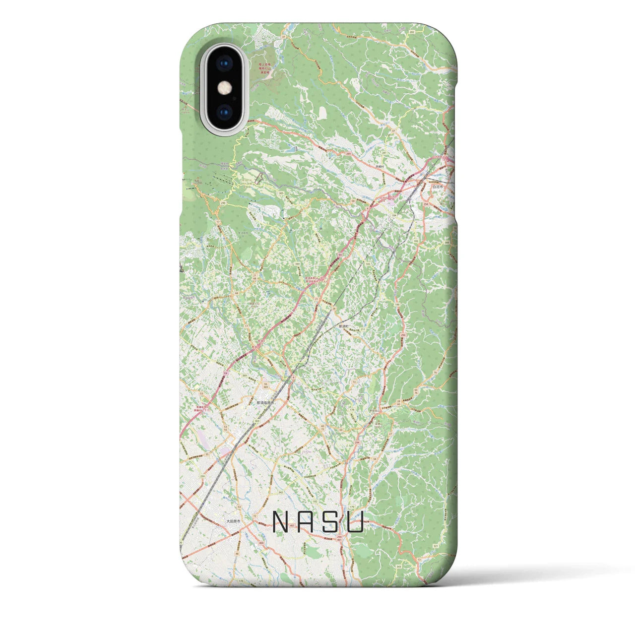 【那須(栃木県)】地図柄iPhoneケース(バックカバータイプ)