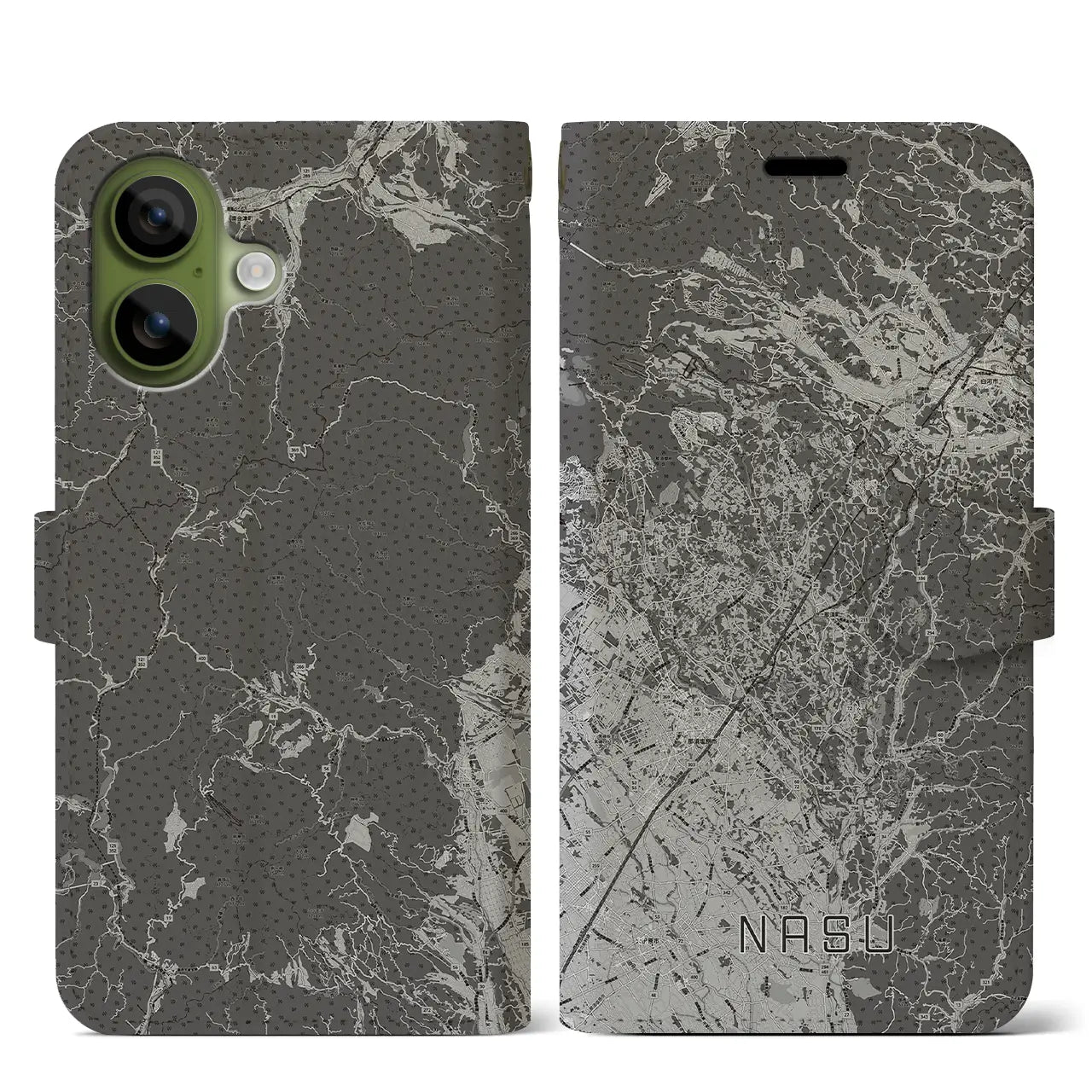 【那須(栃木県)】地図柄iPhoneケース(手帳タイプ)