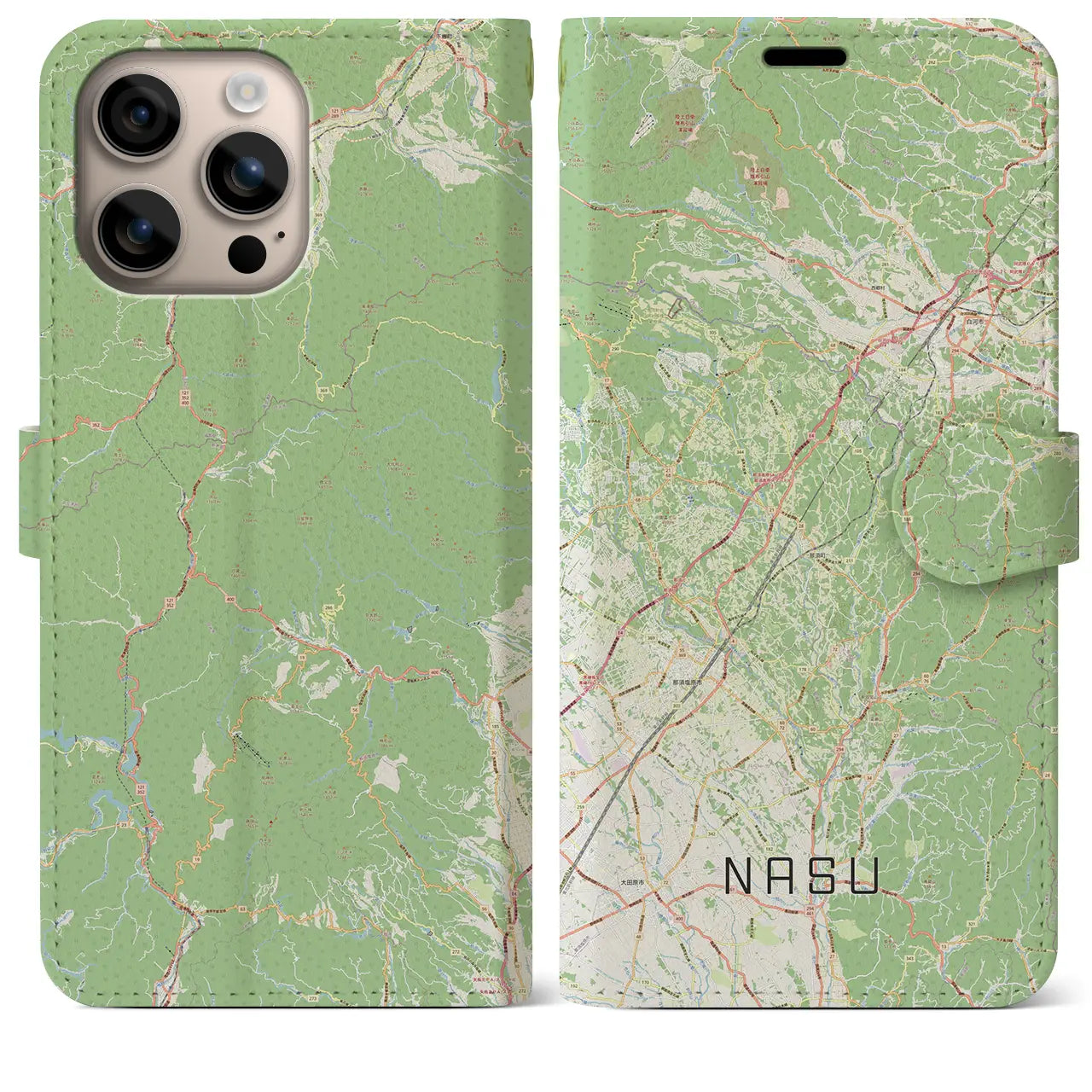 【那須(栃木県)】地図柄iPhoneケース(手帳タイプ)