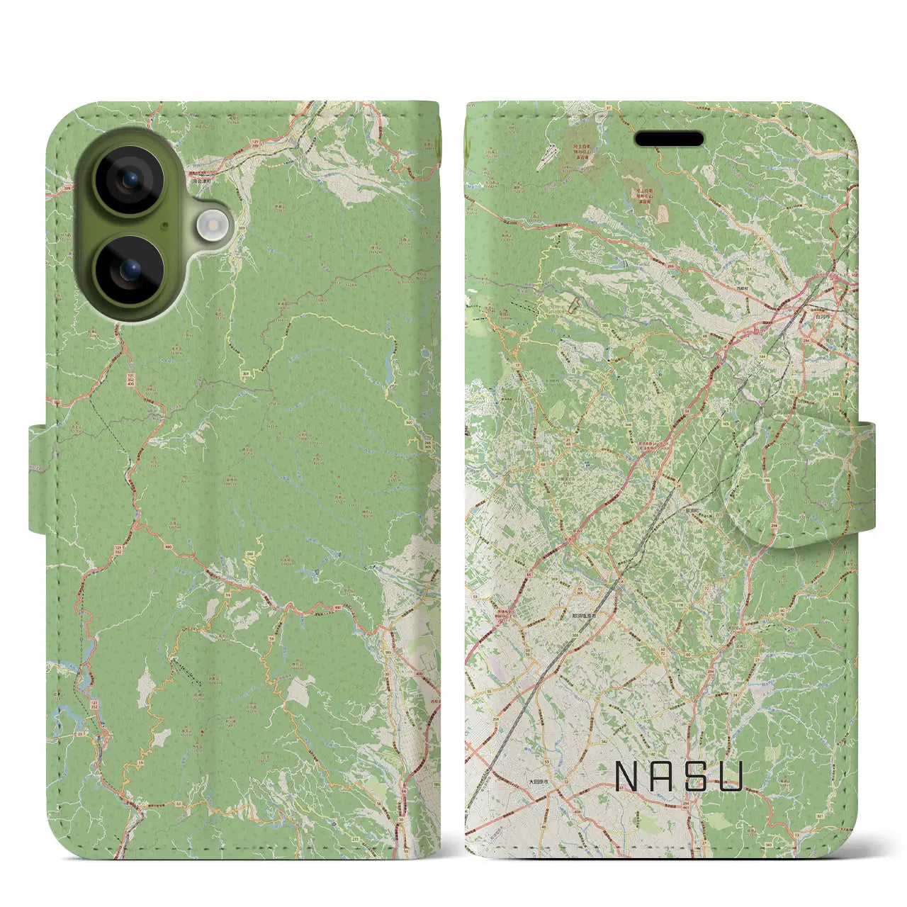 【那須(栃木県)】地図柄iPhoneケース(手帳タイプ)