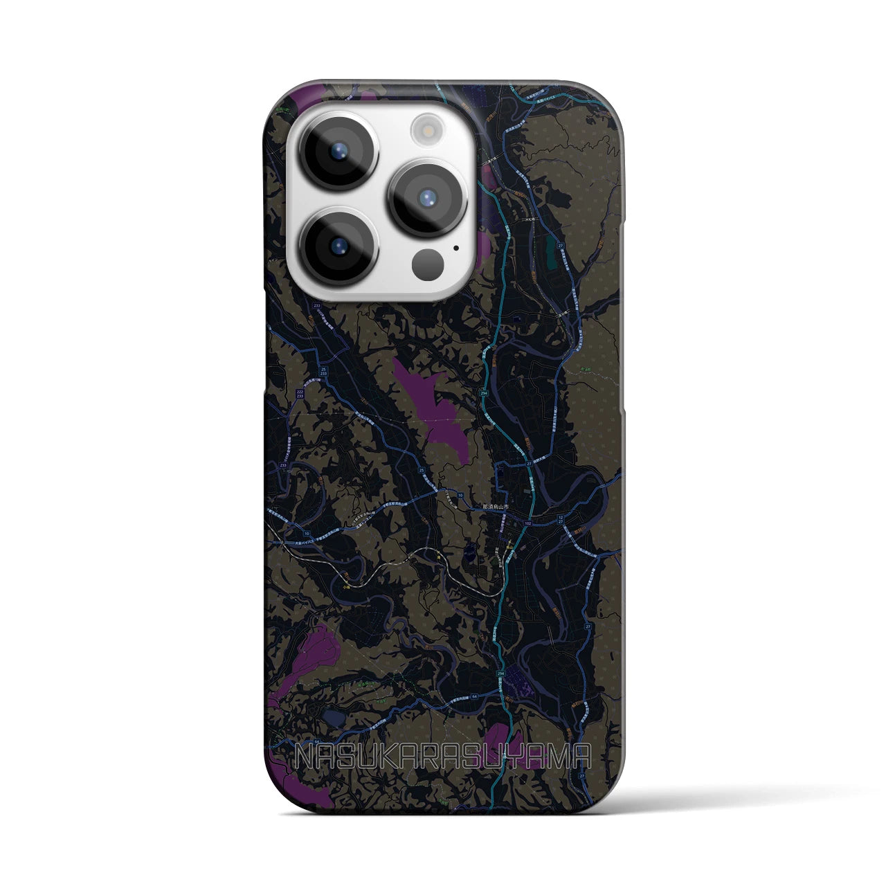 【那須烏山(栃木県)】地図柄iPhoneケース(バックカバータイプ)