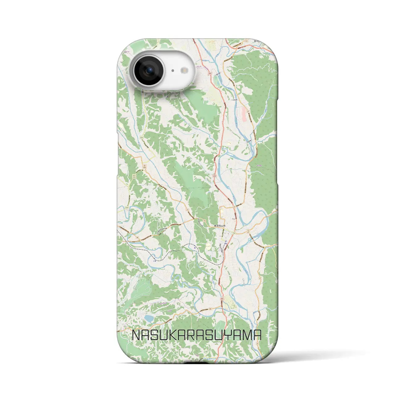 【那須烏山(栃木県)】地図柄iPhoneケース(バックカバータイプ)