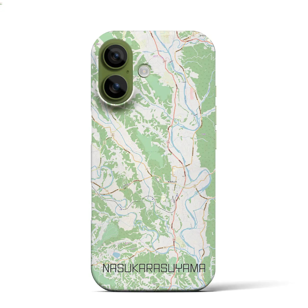 【那須烏山(栃木県)】地図柄iPhoneケース(バックカバータイプ)