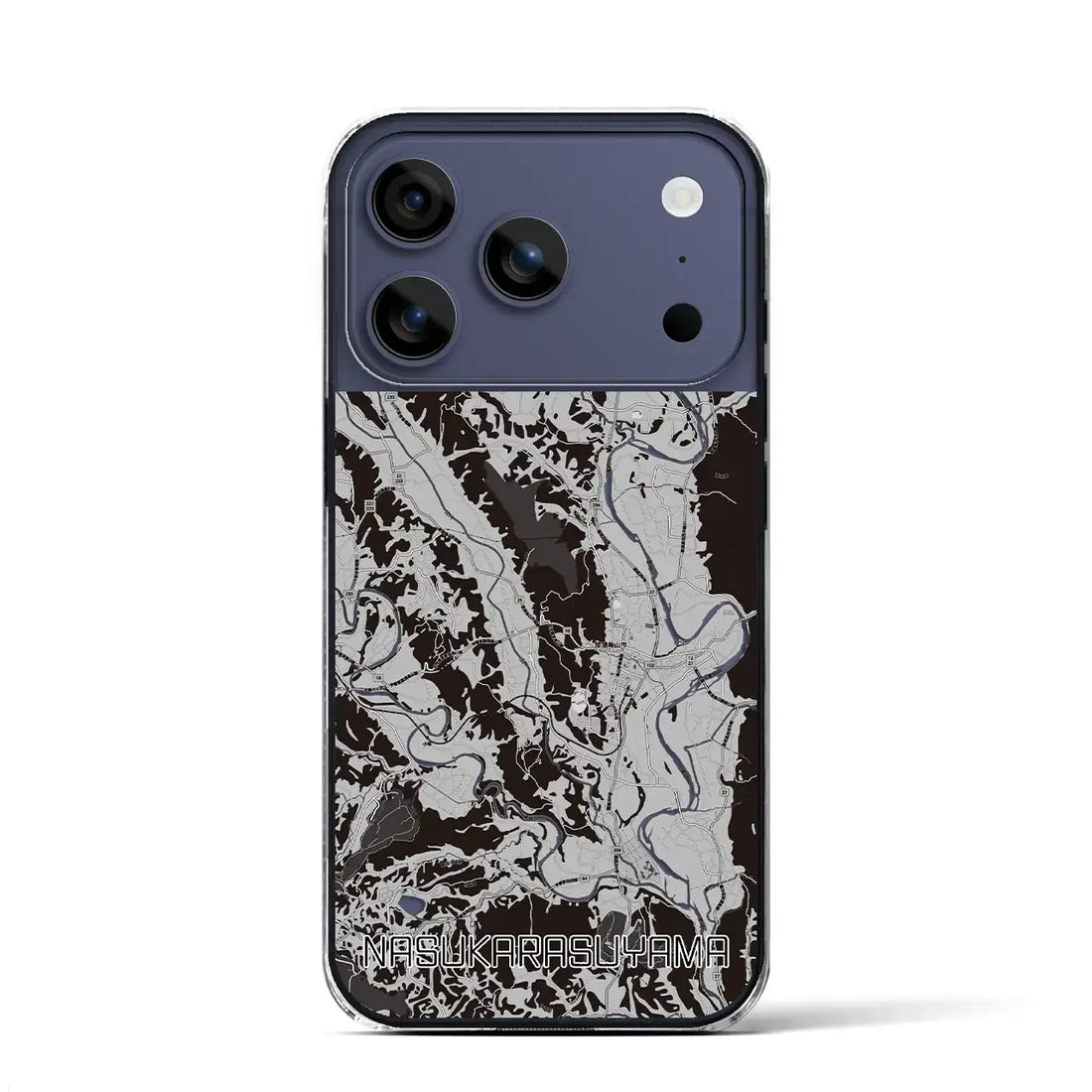 【那須烏山(栃木県)】地図柄iPhoneケース(クリアタイプ)