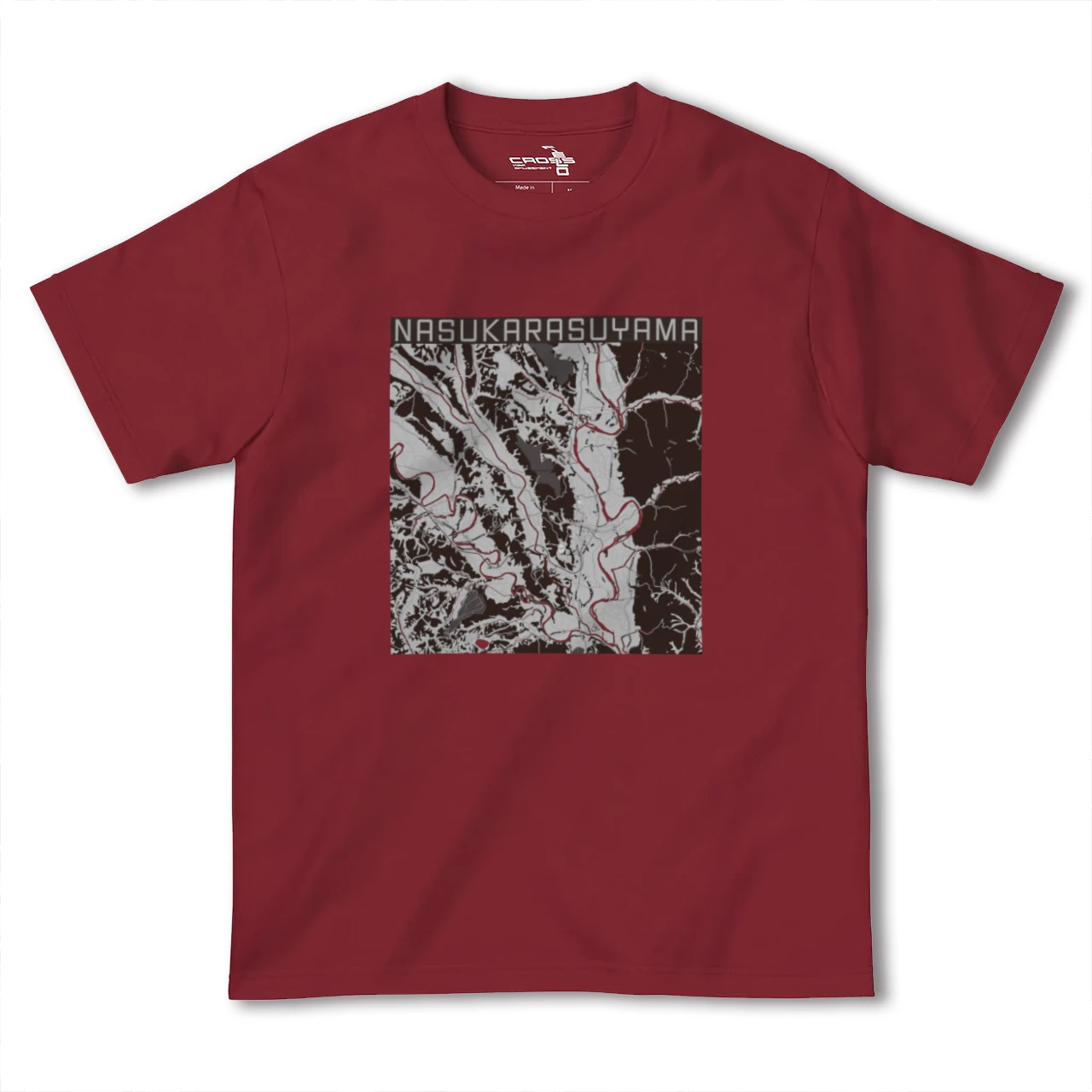 【那須烏山(栃木県)】地図柄ヘビーウェイトTシャツ