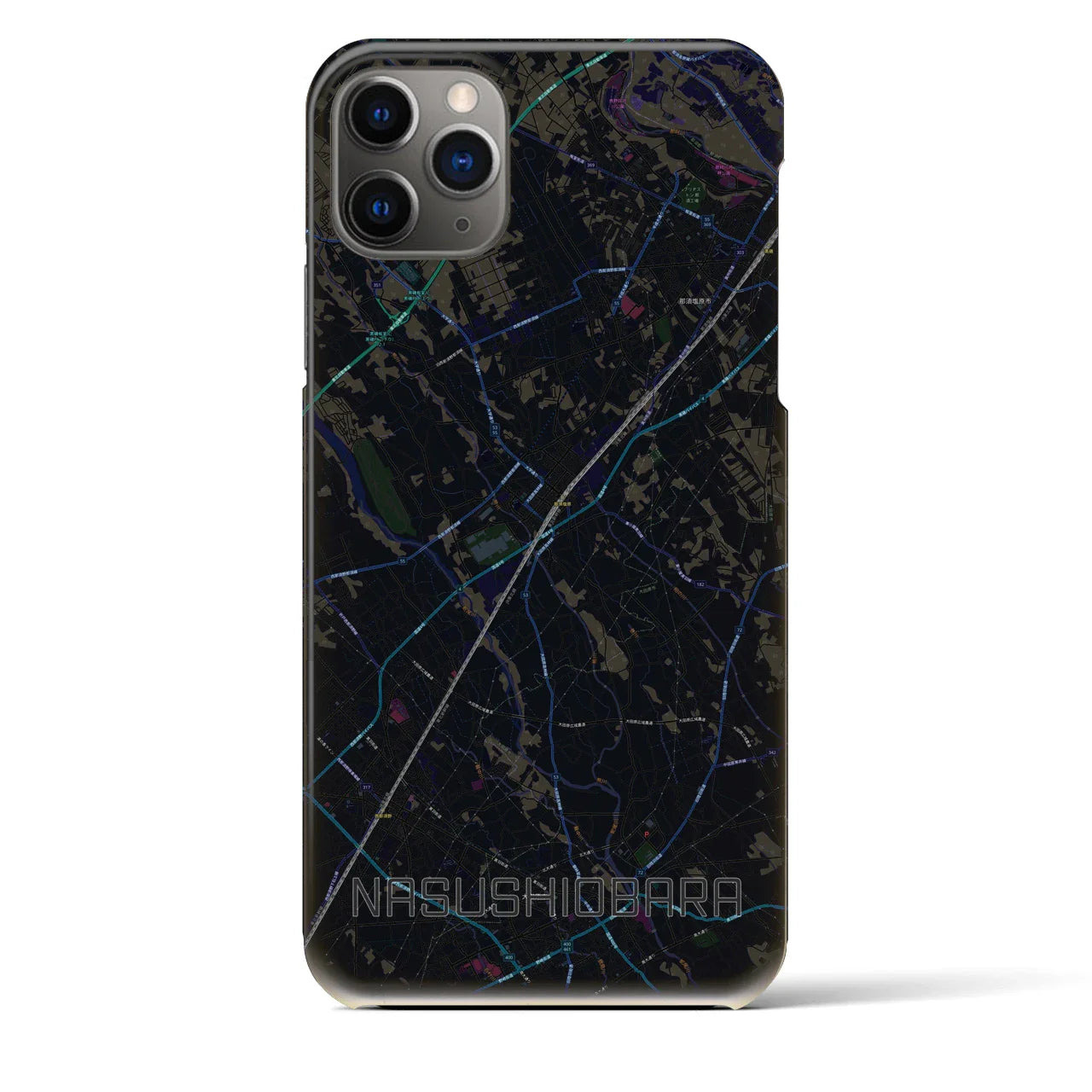 【那須塩原(栃木県)】地図柄iPhoneケース(バックカバータイプ)