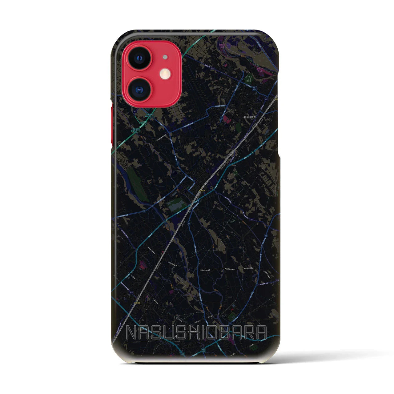 【那須塩原(栃木県)】地図柄iPhoneケース(バックカバータイプ)