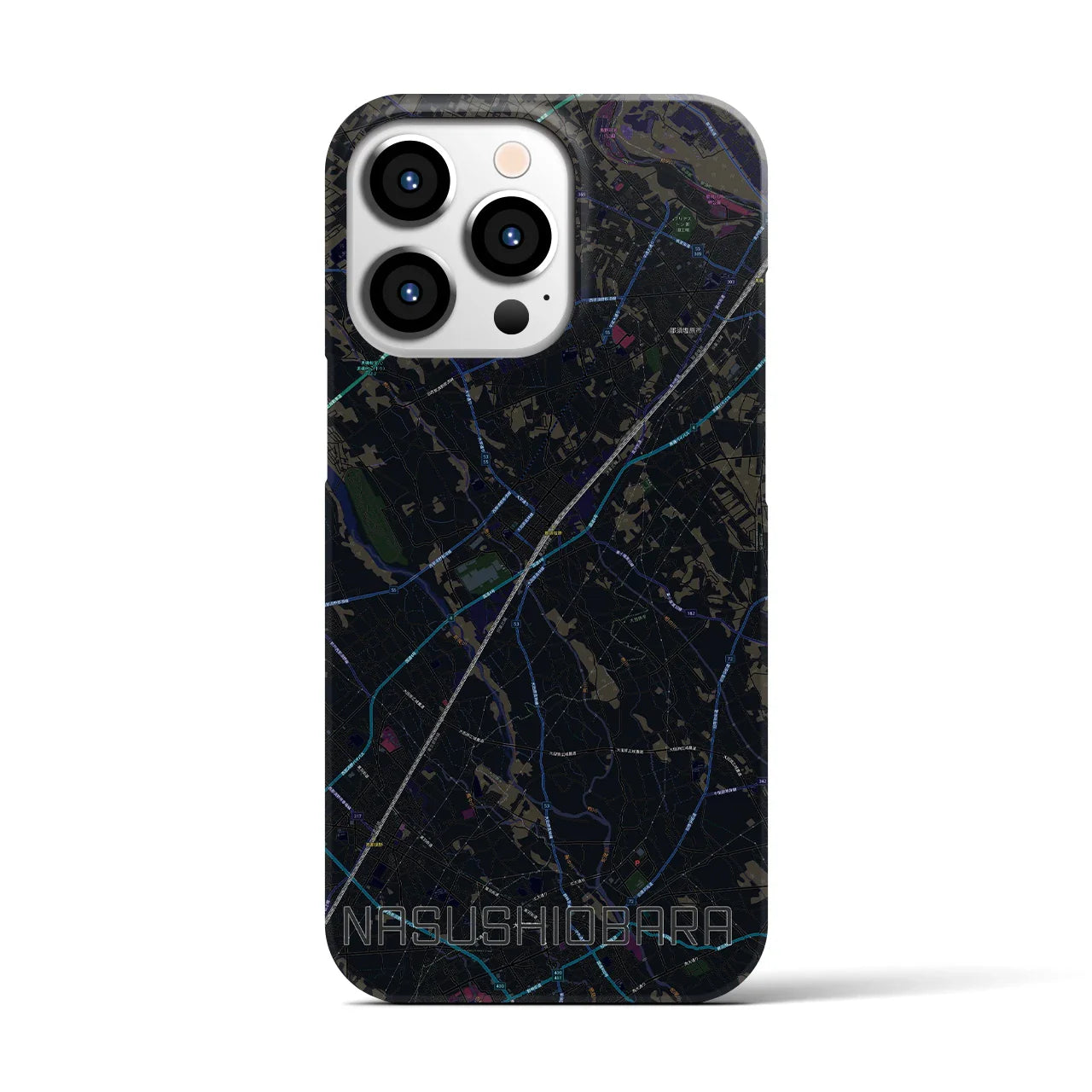 【那須塩原(栃木県)】地図柄iPhoneケース(バックカバータイプ)