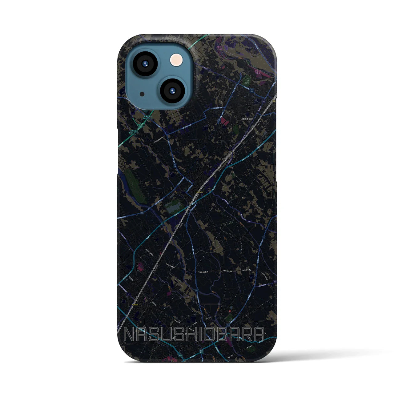 【那須塩原(栃木県)】地図柄iPhoneケース(バックカバータイプ)