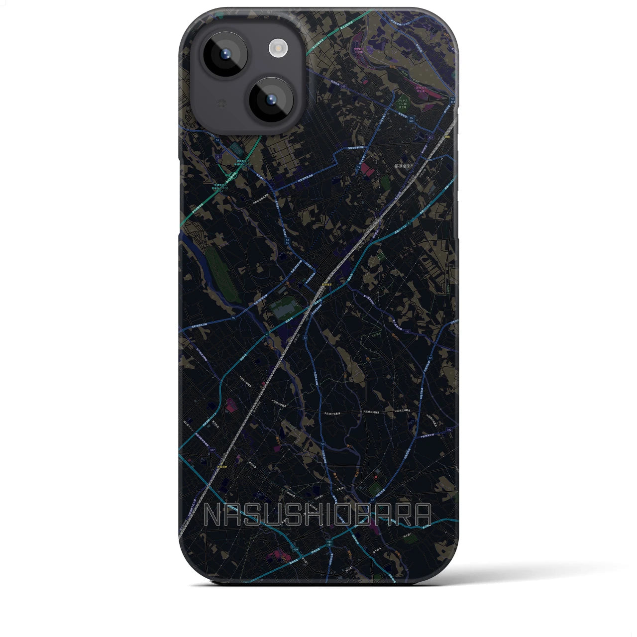 【那須塩原(栃木県)】地図柄iPhoneケース(バックカバータイプ)