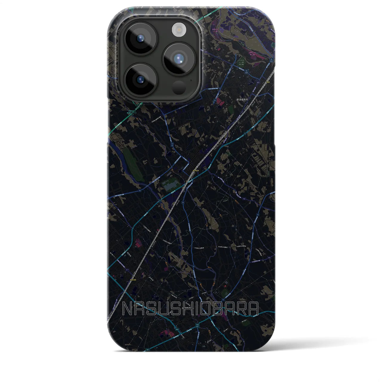 【那須塩原(栃木県)】地図柄iPhoneケース(バックカバータイプ)