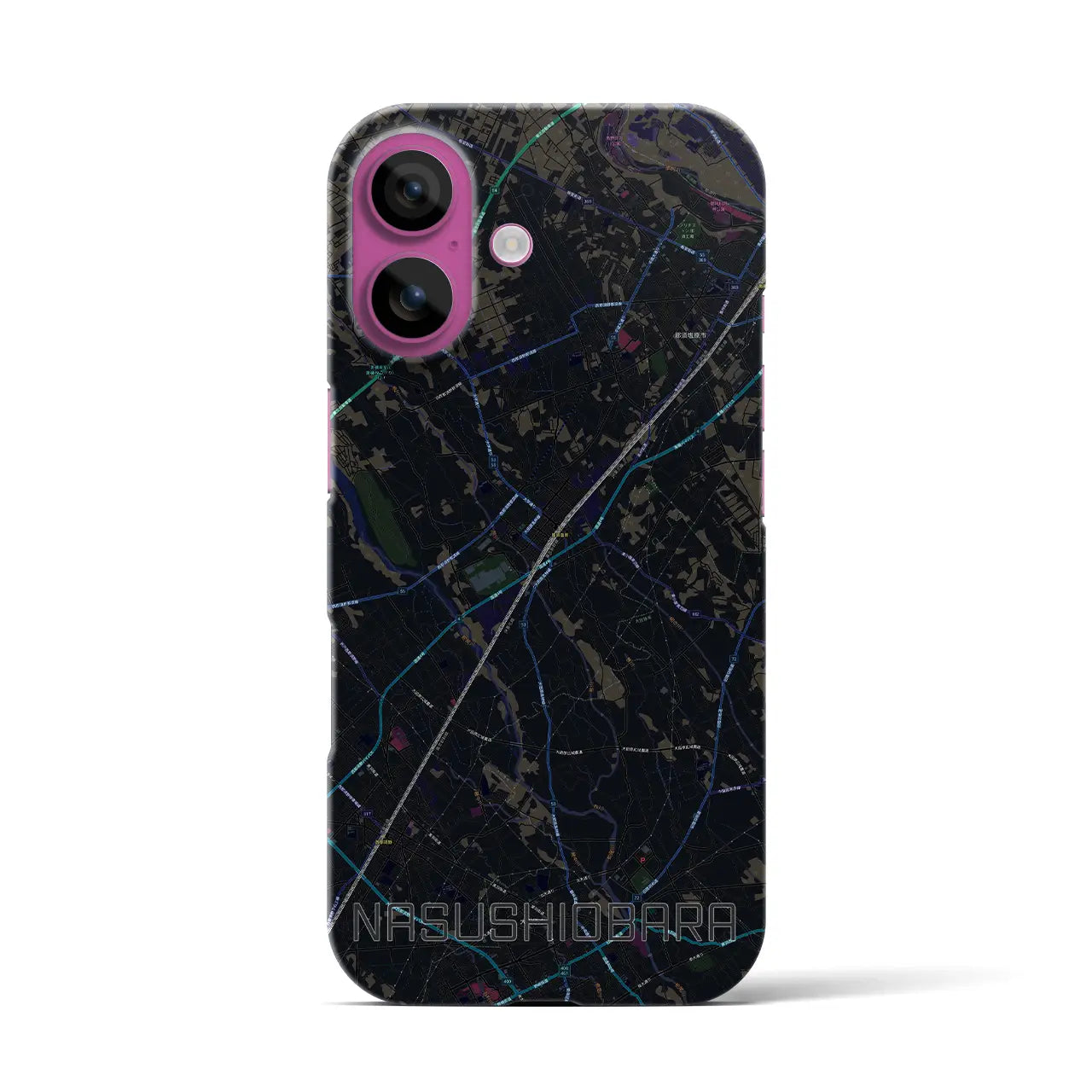 【那須塩原(栃木県)】地図柄iPhoneケース(バックカバータイプ)