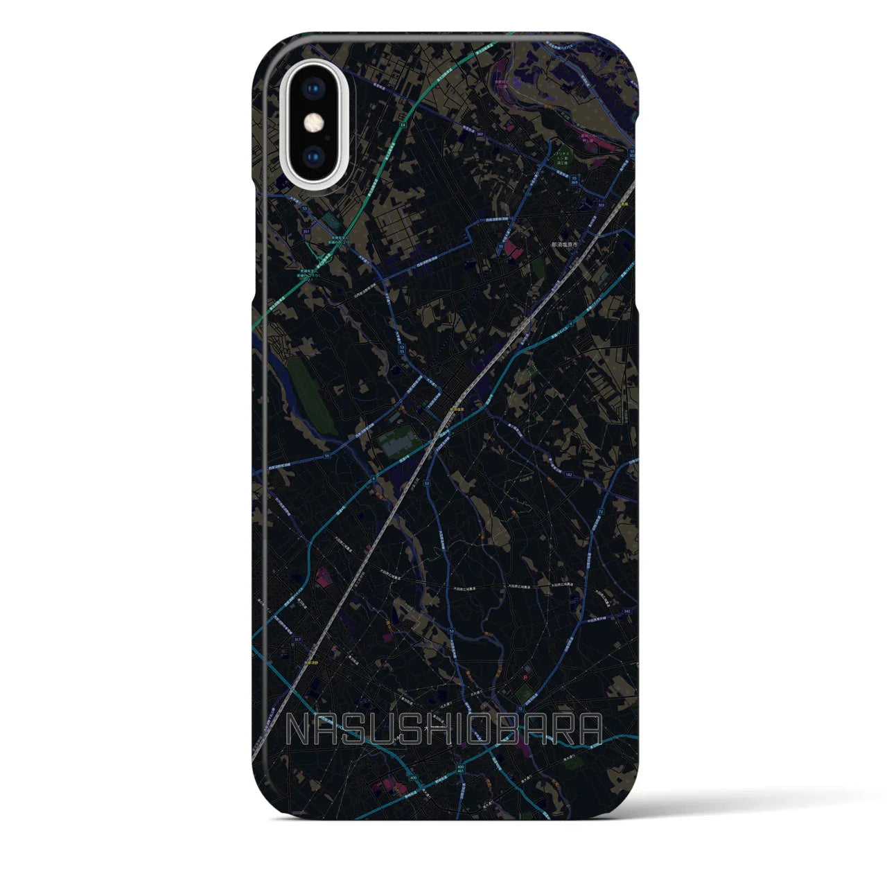 【那須塩原(栃木県)】地図柄iPhoneケース(バックカバータイプ)