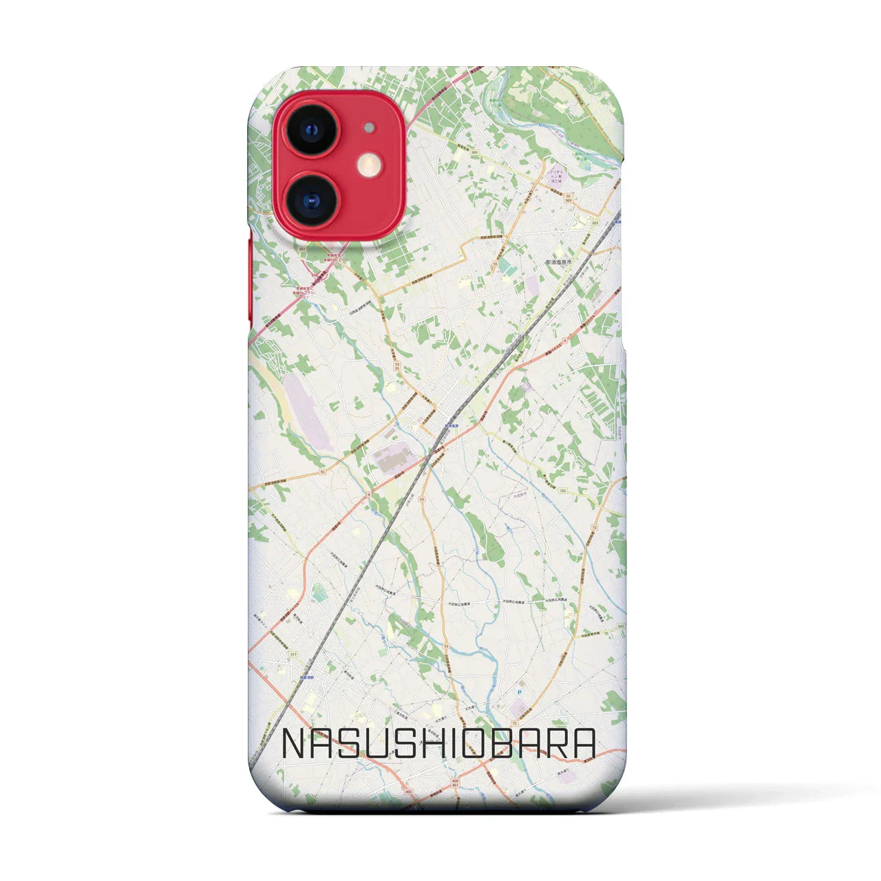 【那須塩原(栃木県)】地図柄iPhoneケース(バックカバータイプ)