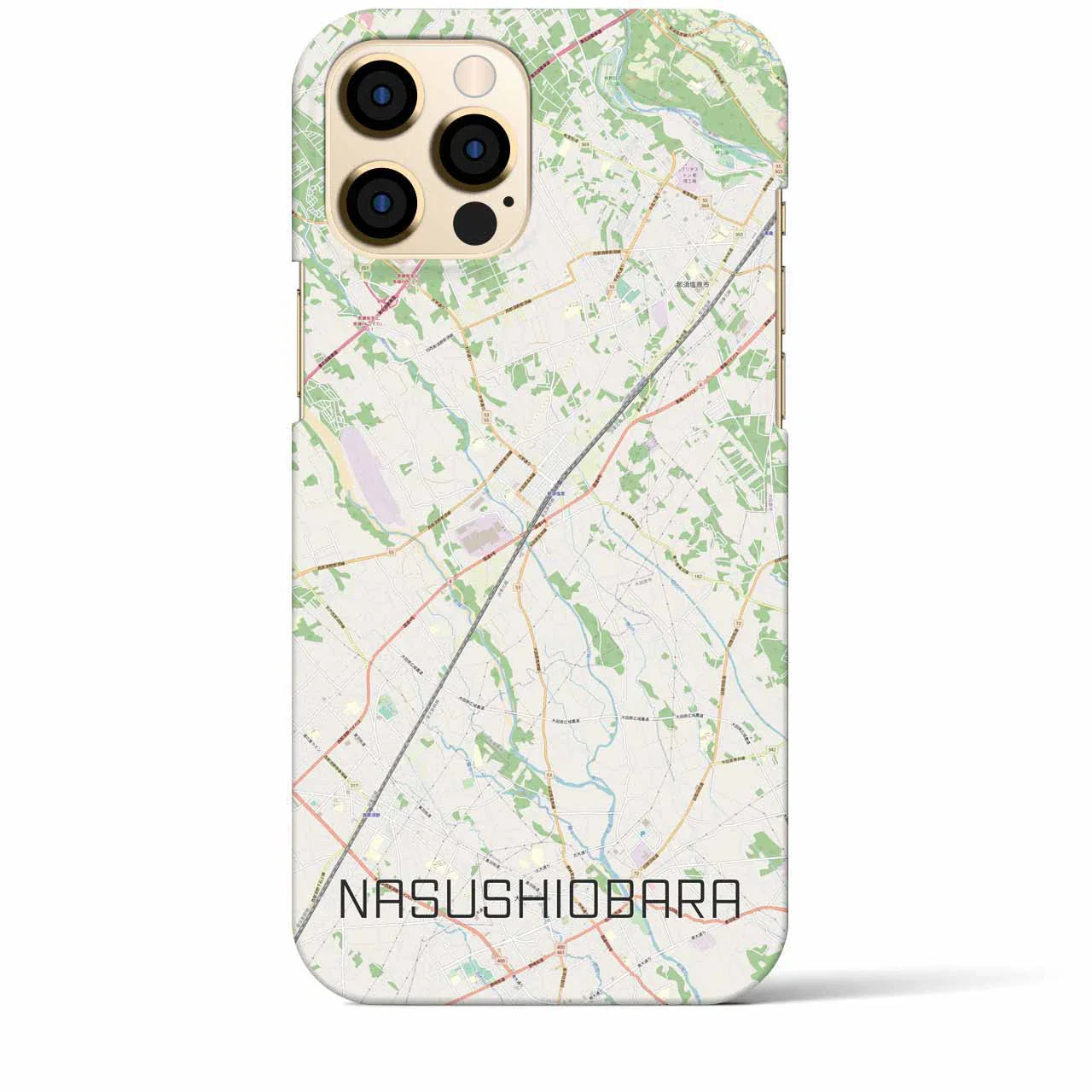 【那須塩原(栃木県)】地図柄iPhoneケース(バックカバータイプ)