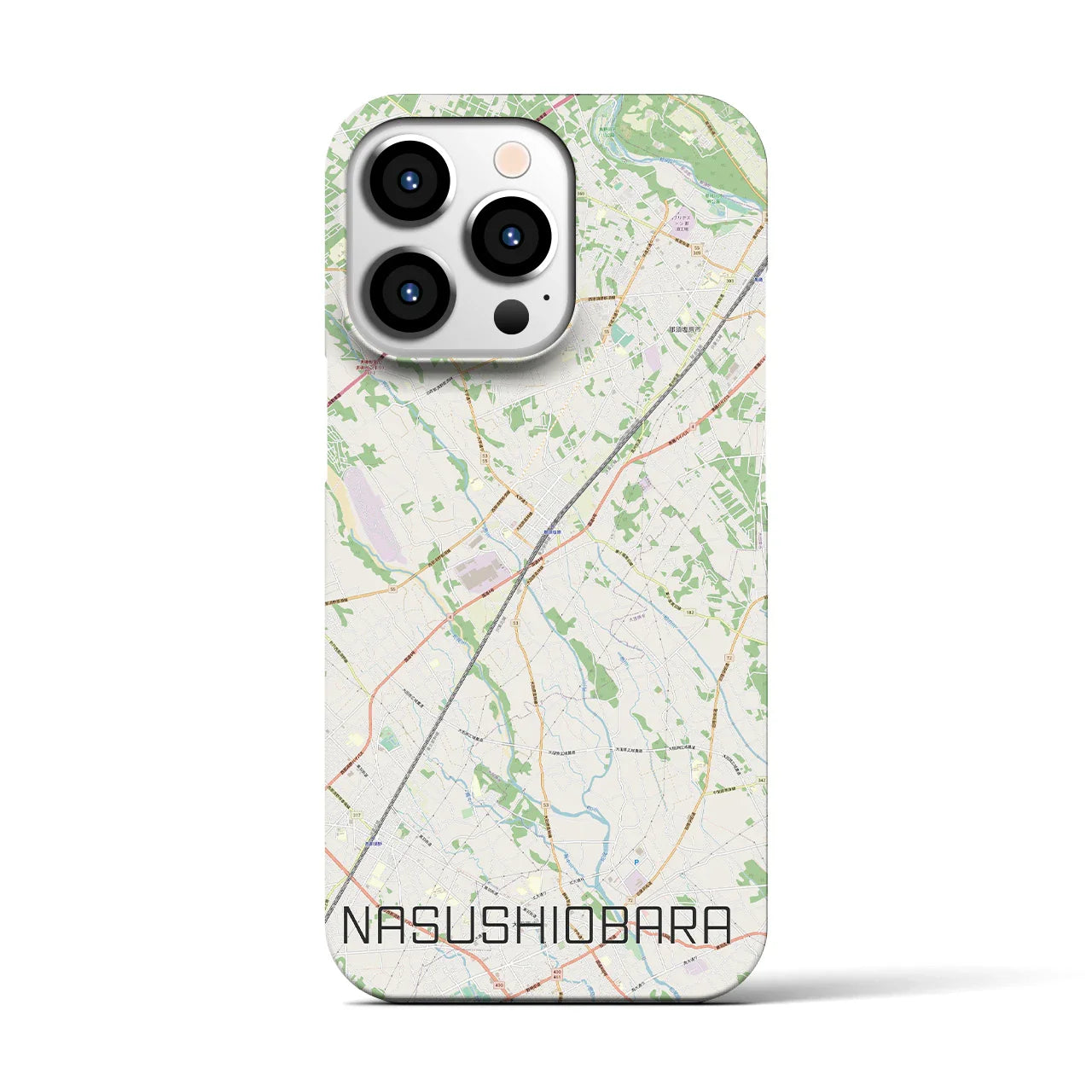 【那須塩原(栃木県)】地図柄iPhoneケース(バックカバータイプ)