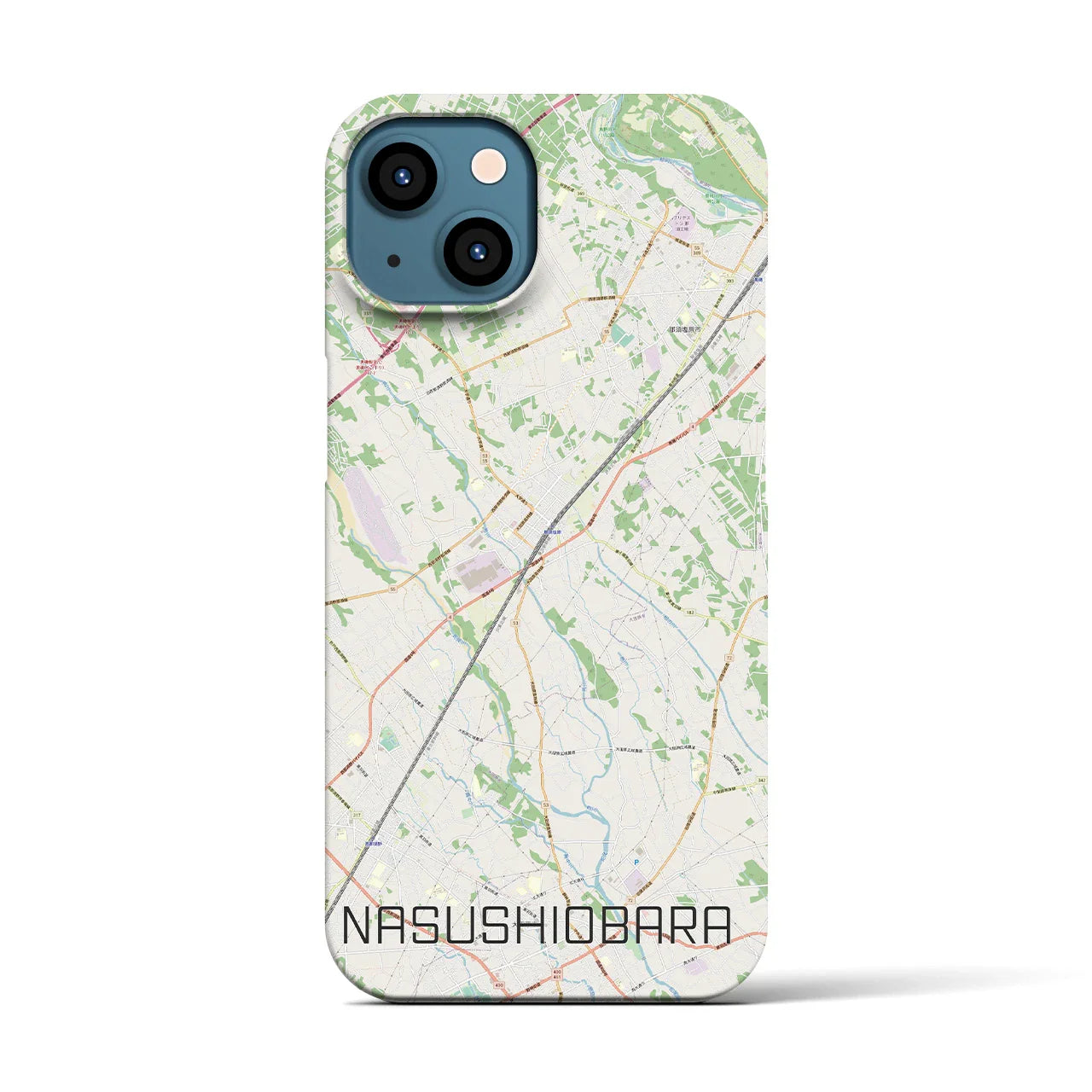 【那須塩原(栃木県)】地図柄iPhoneケース(バックカバータイプ)