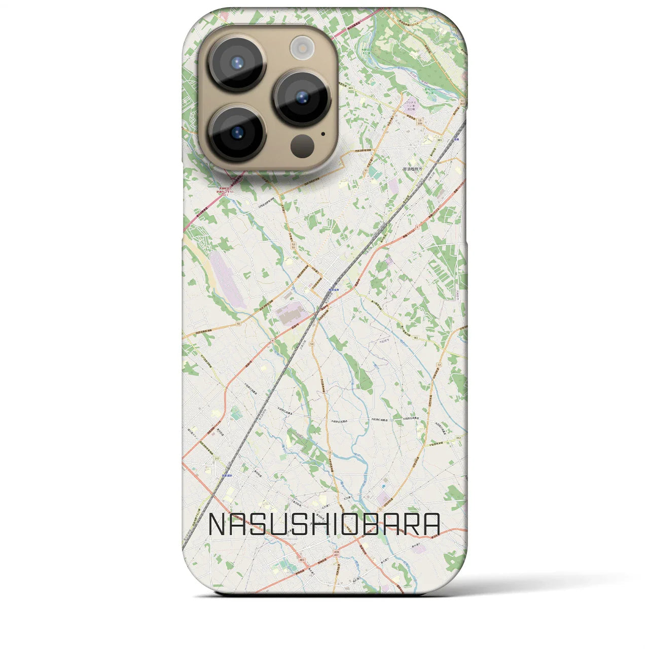【那須塩原(栃木県)】地図柄iPhoneケース(バックカバータイプ)