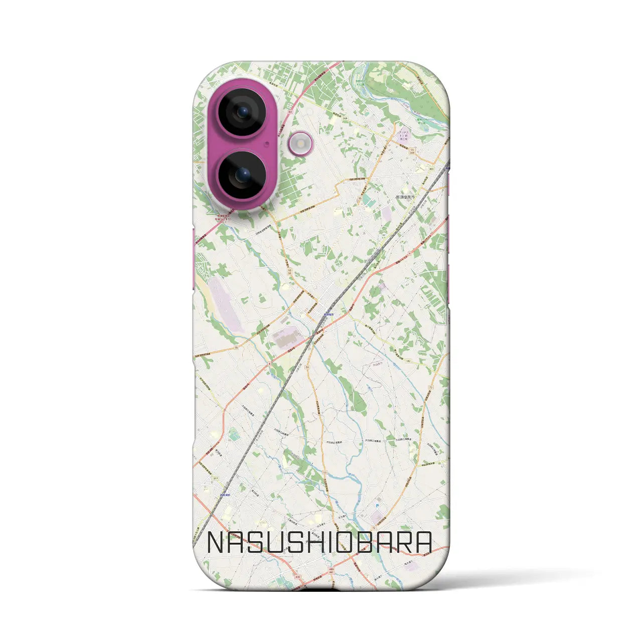 【那須塩原(栃木県)】地図柄iPhoneケース(バックカバータイプ)