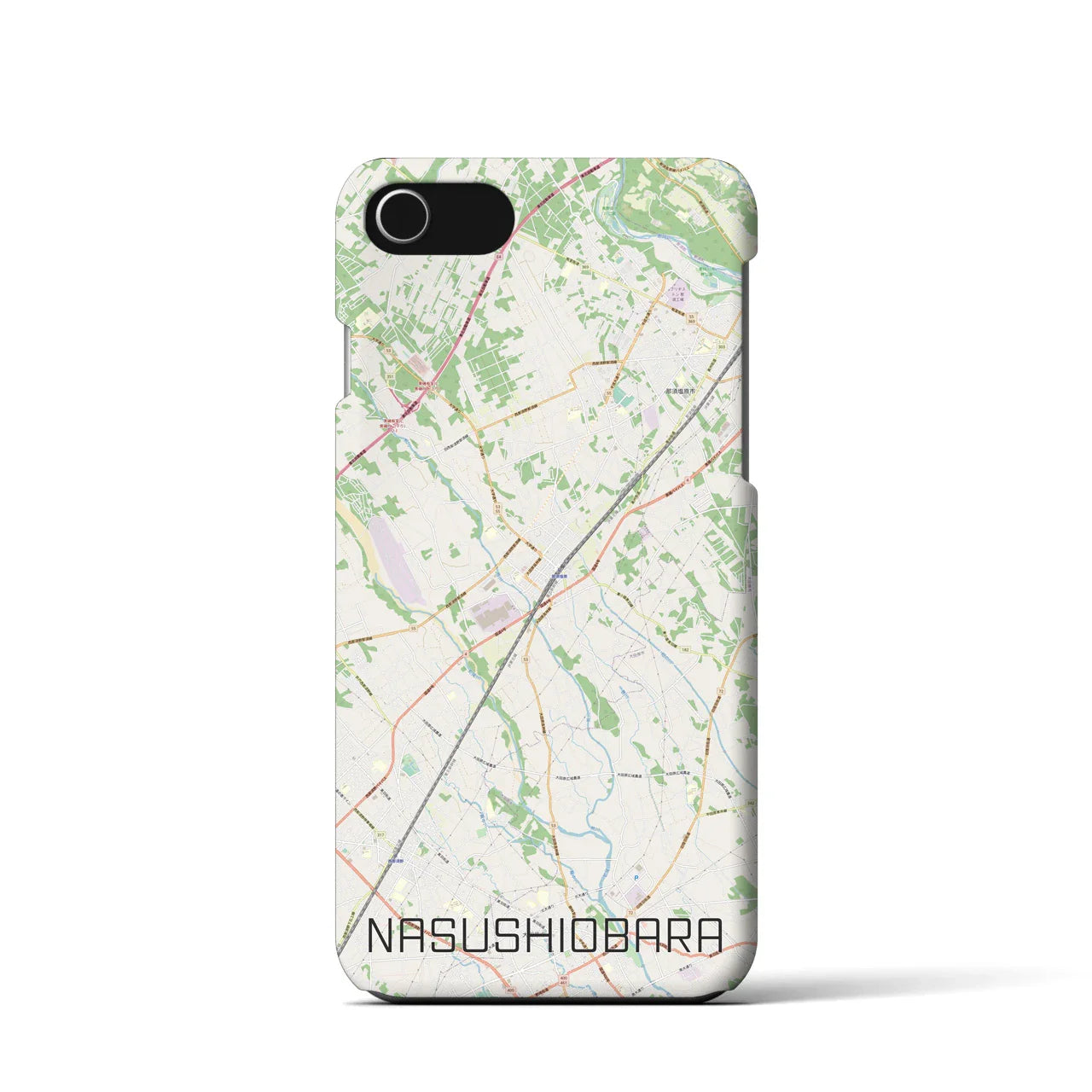 【那須塩原(栃木県)】地図柄iPhoneケース(バックカバータイプ)