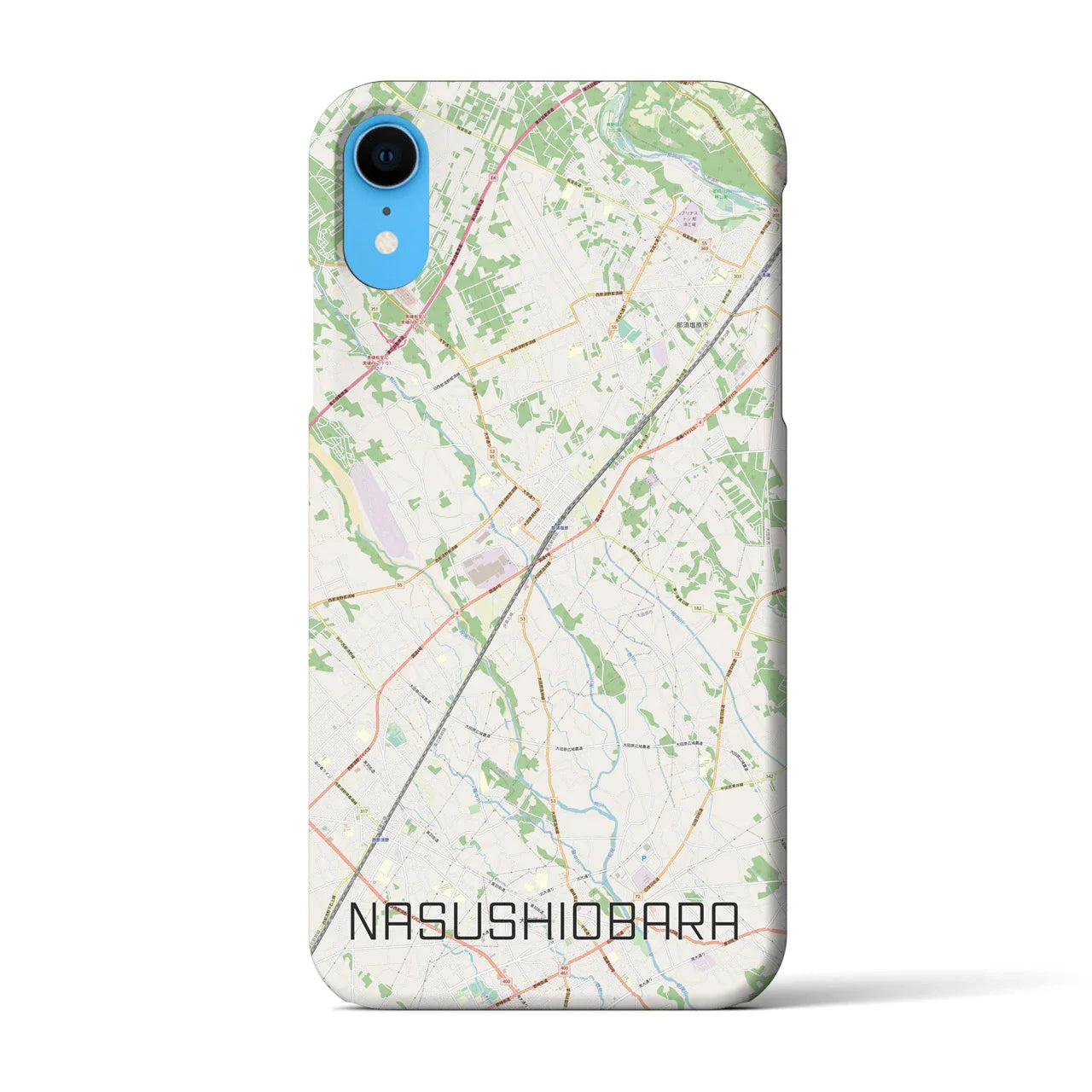 【那須塩原(栃木県)】地図柄iPhoneケース(バックカバータイプ)