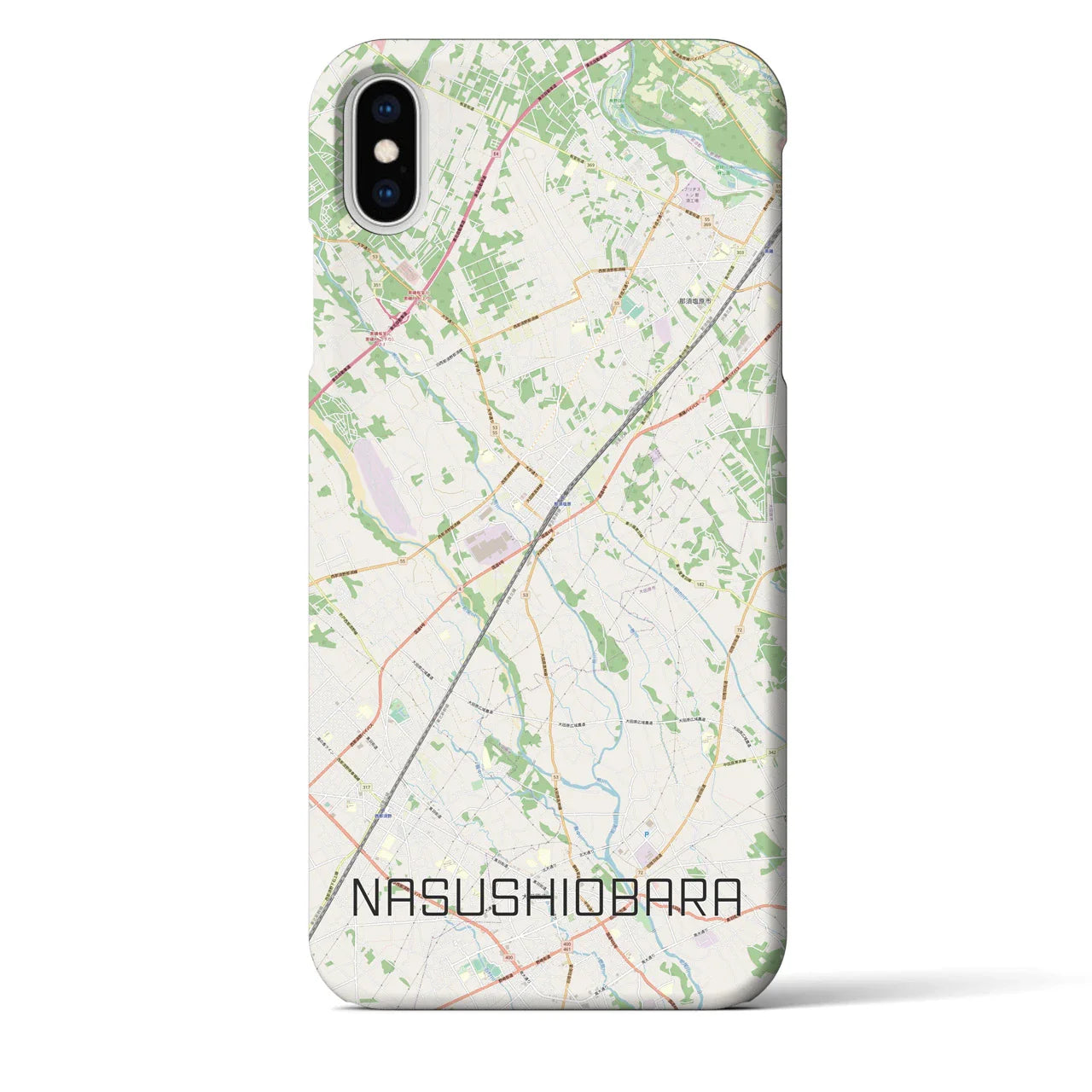 【那須塩原(栃木県)】地図柄iPhoneケース(バックカバータイプ)