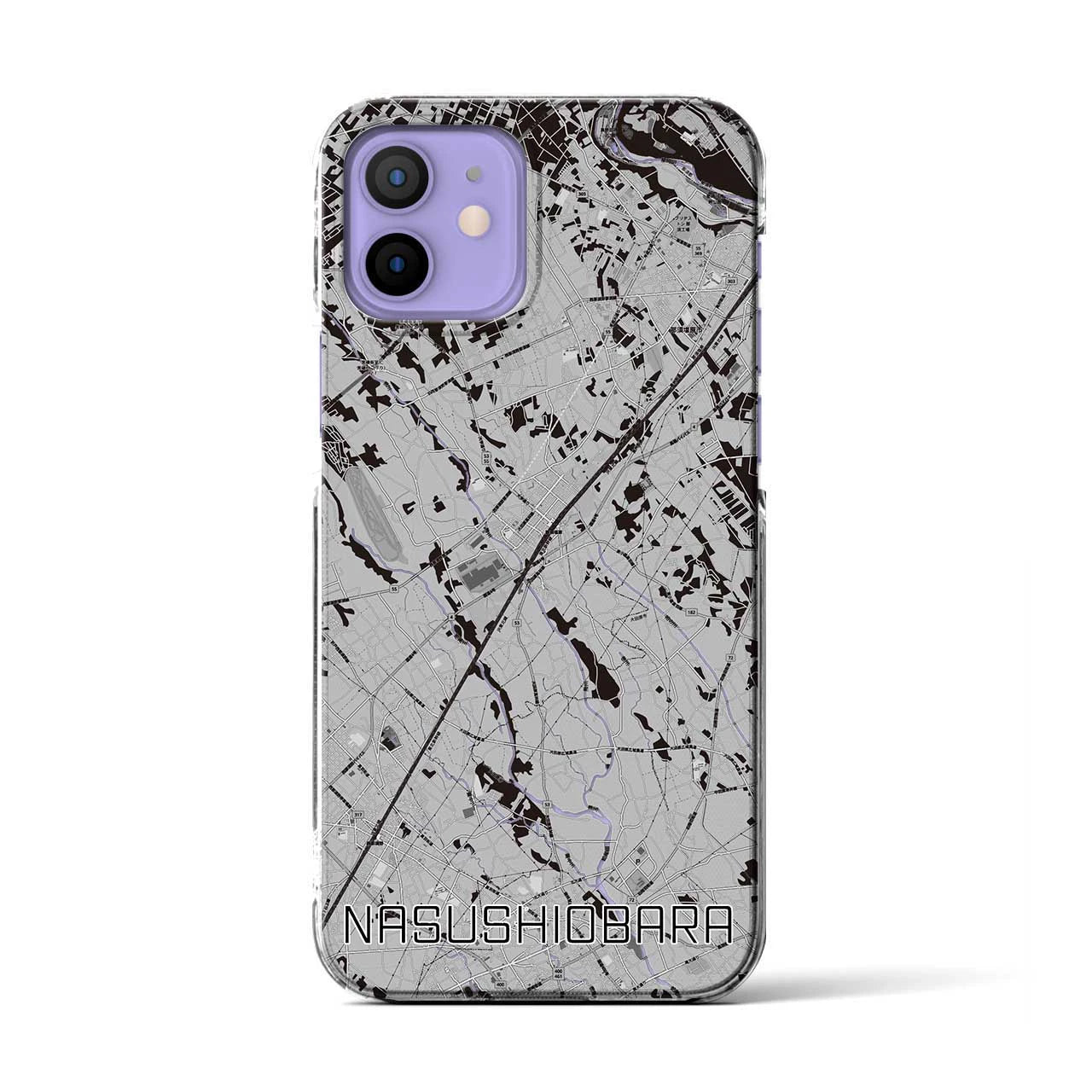 【那須塩原(栃木県)】地図柄iPhoneケース(クリアタイプ)