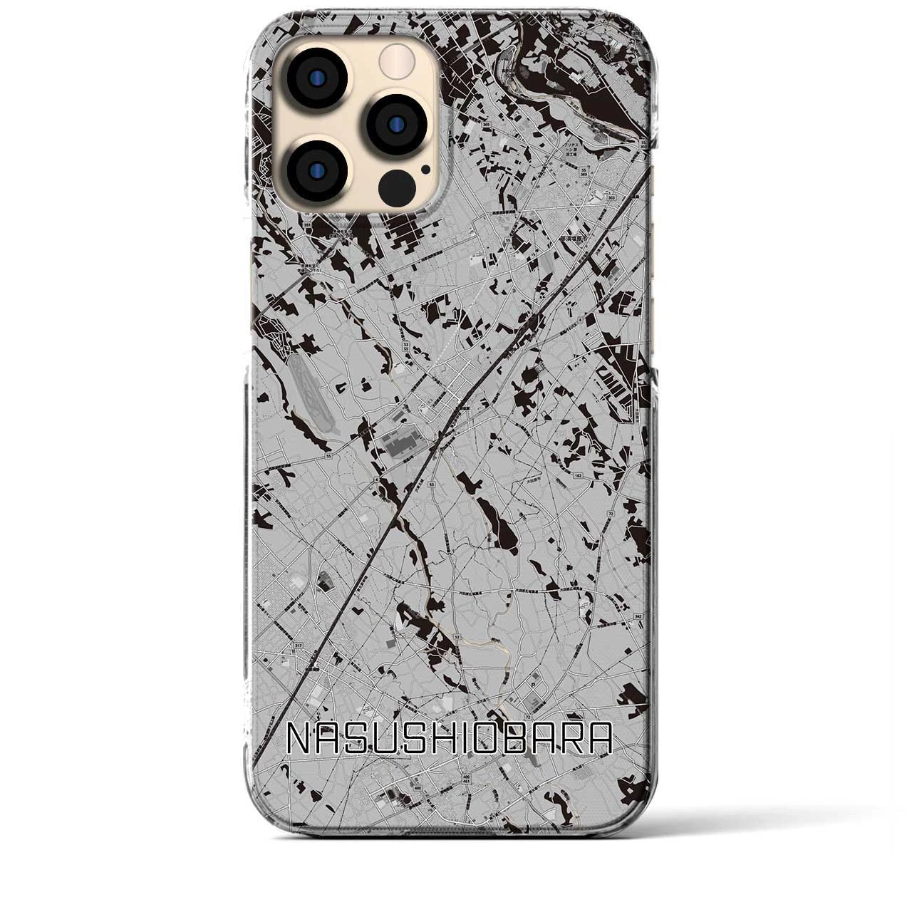 【那須塩原(栃木県)】地図柄iPhoneケース(クリアタイプ)