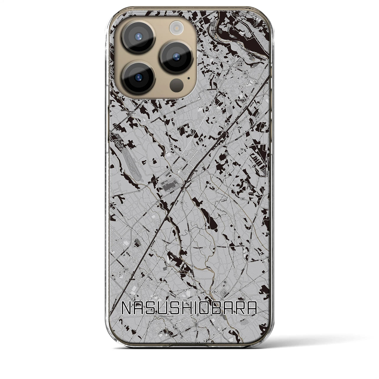 【那須塩原(栃木県)】地図柄iPhoneケース(クリアタイプ)
