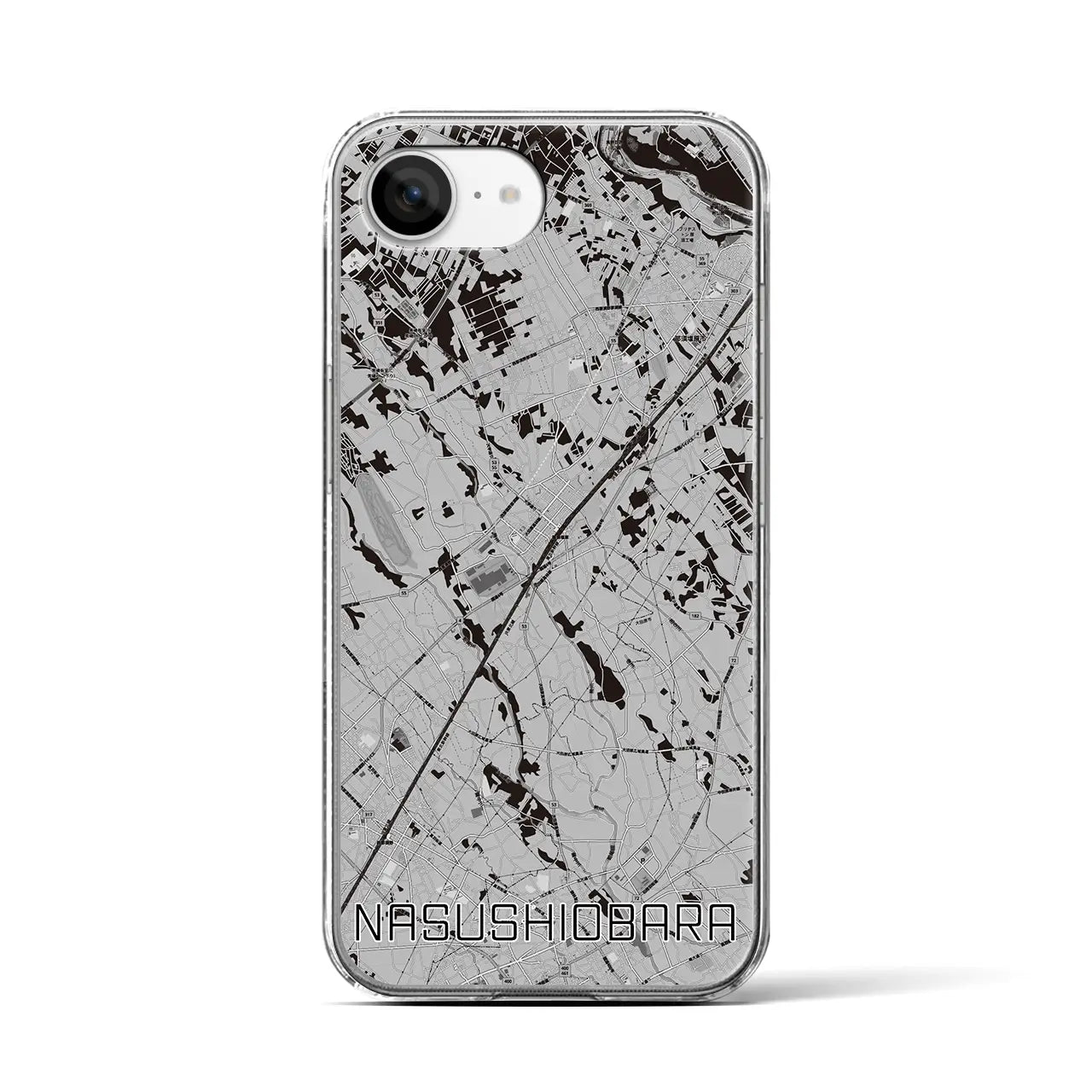 【那須塩原(栃木県)】地図柄iPhoneケース(クリアタイプ)