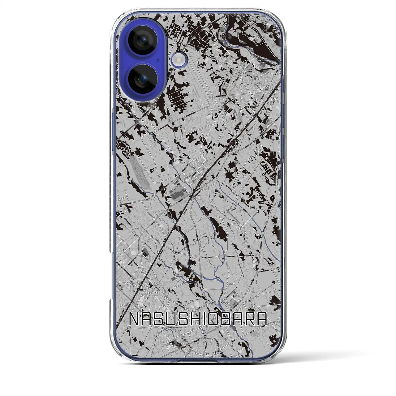 【那須塩原(栃木県)】地図柄iPhoneケース(クリアタイプ)