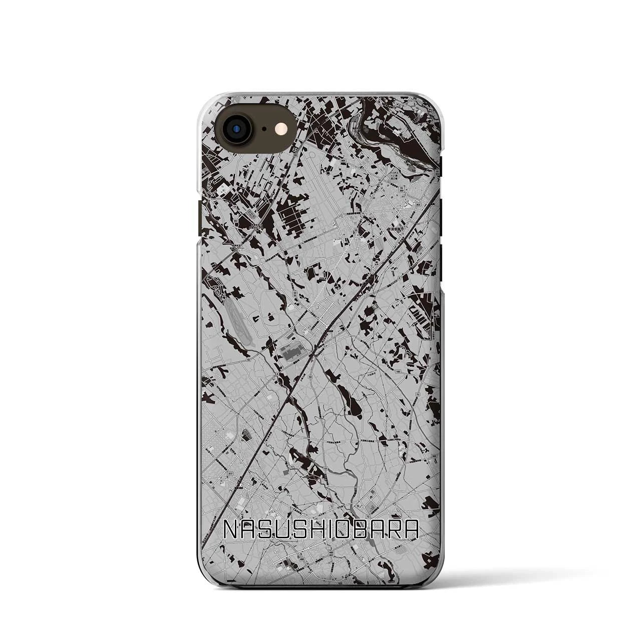 【那須塩原(栃木県)】地図柄iPhoneケース(クリアタイプ)