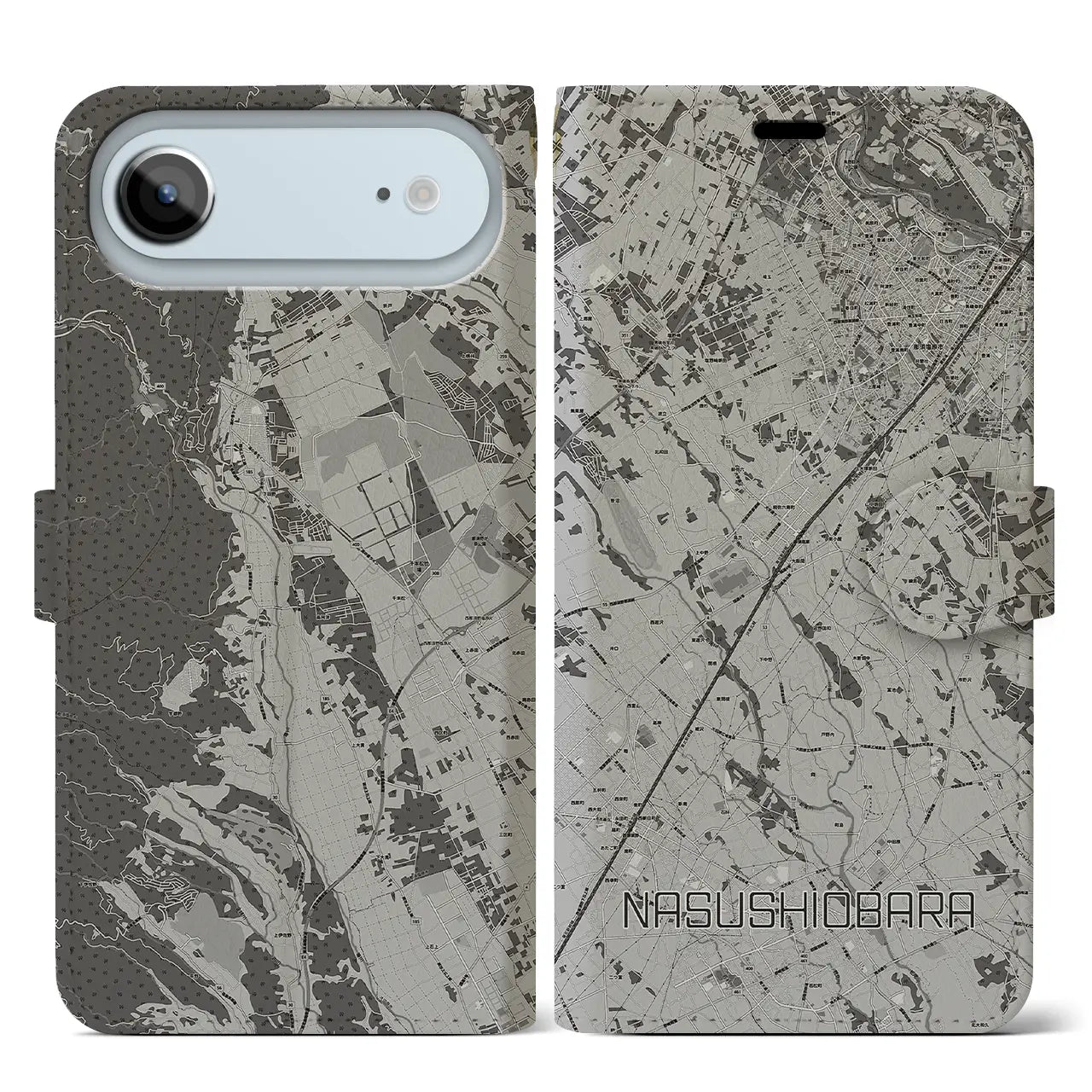 【那須塩原(栃木県)】地図柄iPhoneケース(手帳タイプ)