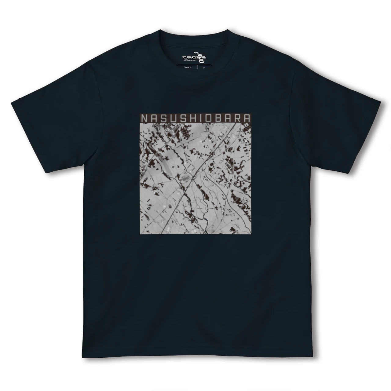 【那須塩原(栃木県)】地図柄ヘビーウェイトTシャツ