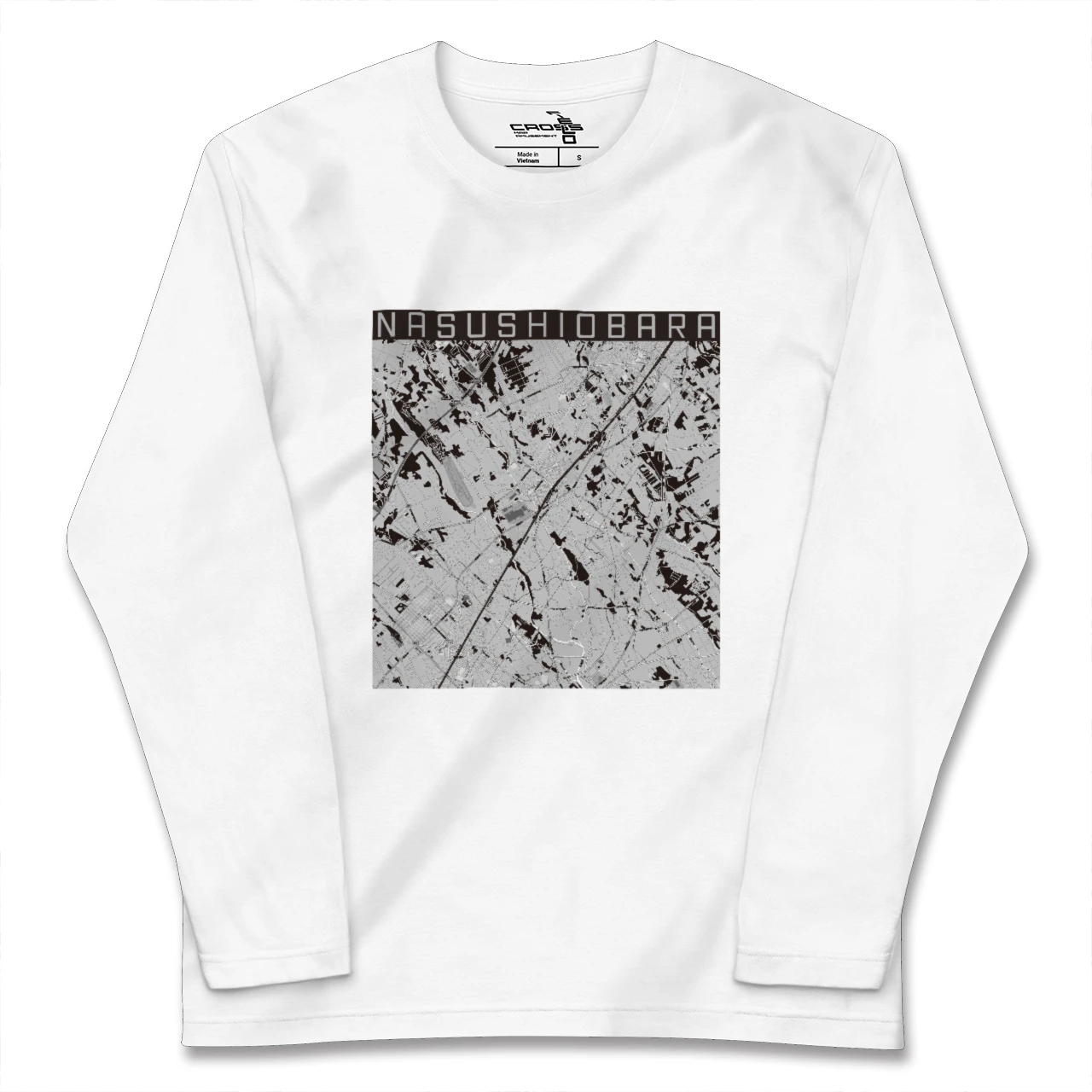 【那須塩原(栃木県)】地図柄ロングスリーブTシャツ