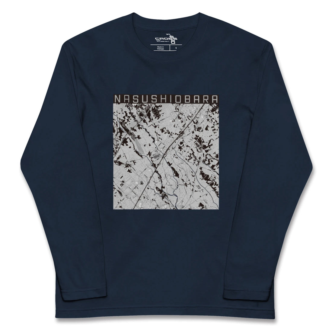 【那須塩原(栃木県)】地図柄ロングスリーブTシャツ