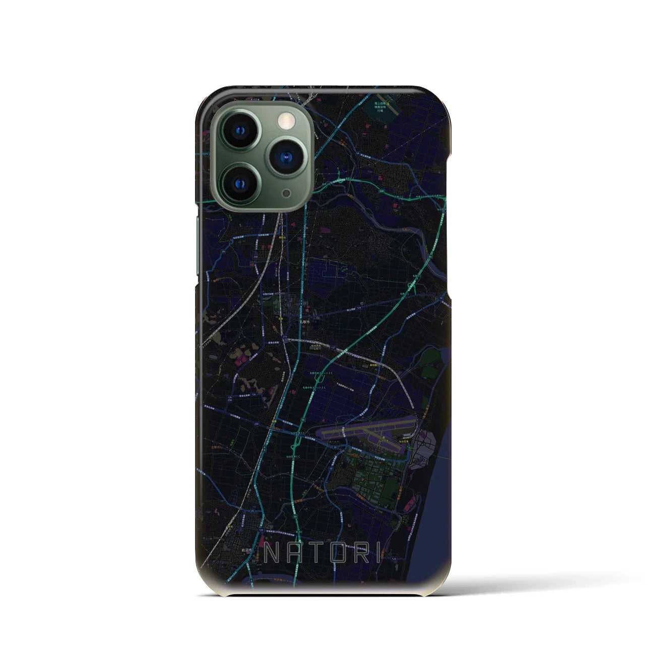 【名取(宮城県)】地図柄iPhoneケース(バックカバータイプ)