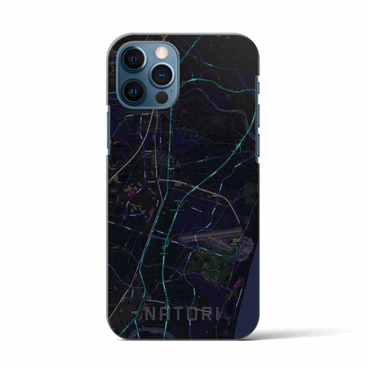 【名取(宮城県)】地図柄iPhoneケース(バックカバータイプ)