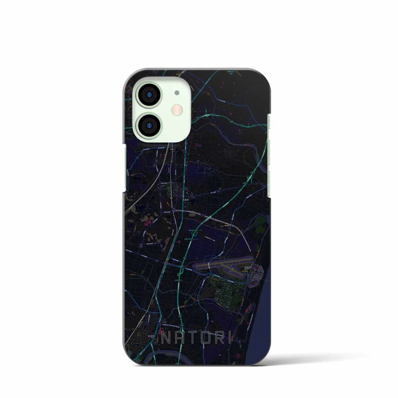 【名取(宮城県)】地図柄iPhoneケース(バックカバータイプ)