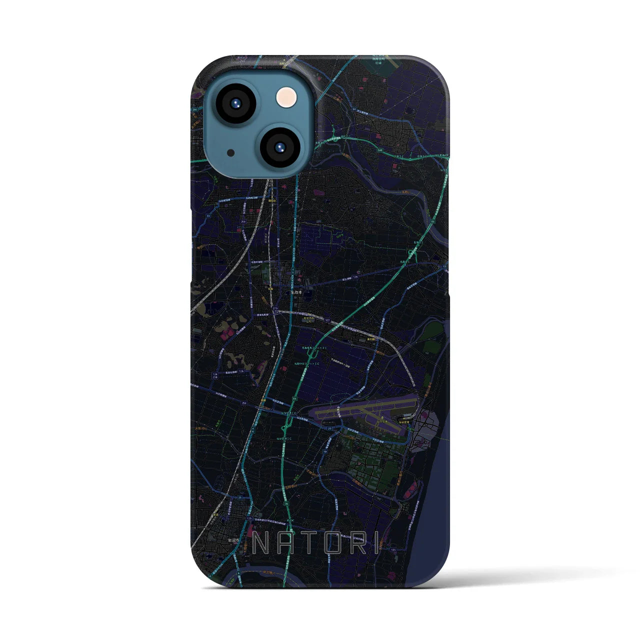 【名取(宮城県)】地図柄iPhoneケース(バックカバータイプ)