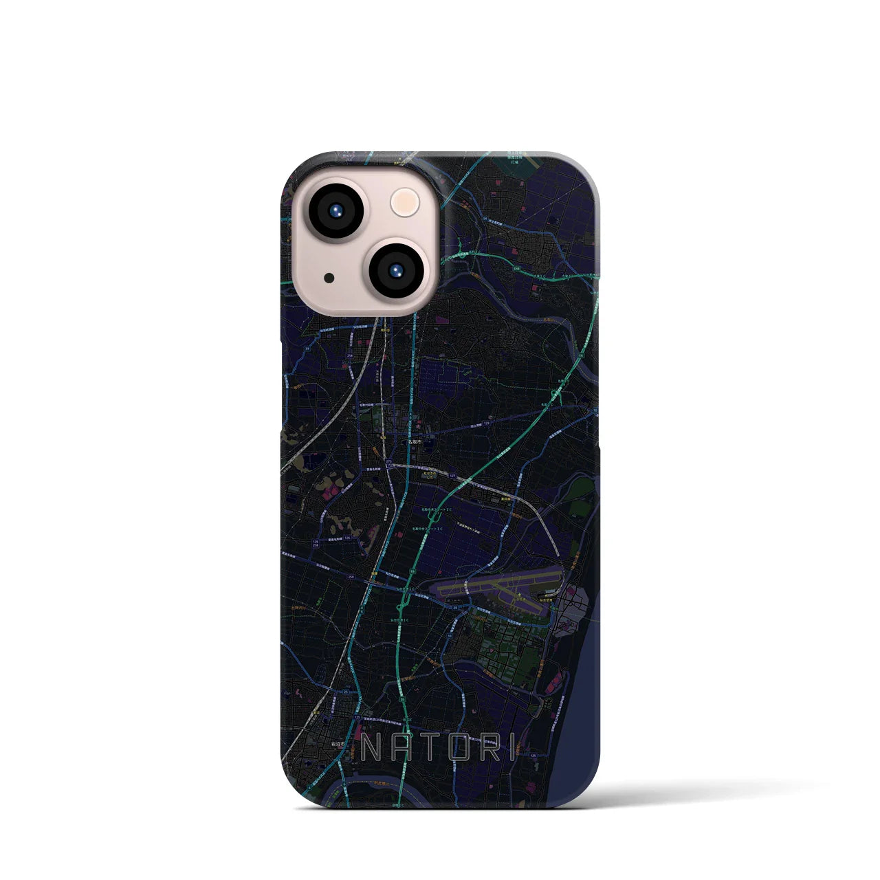 【名取(宮城県)】地図柄iPhoneケース(バックカバータイプ)