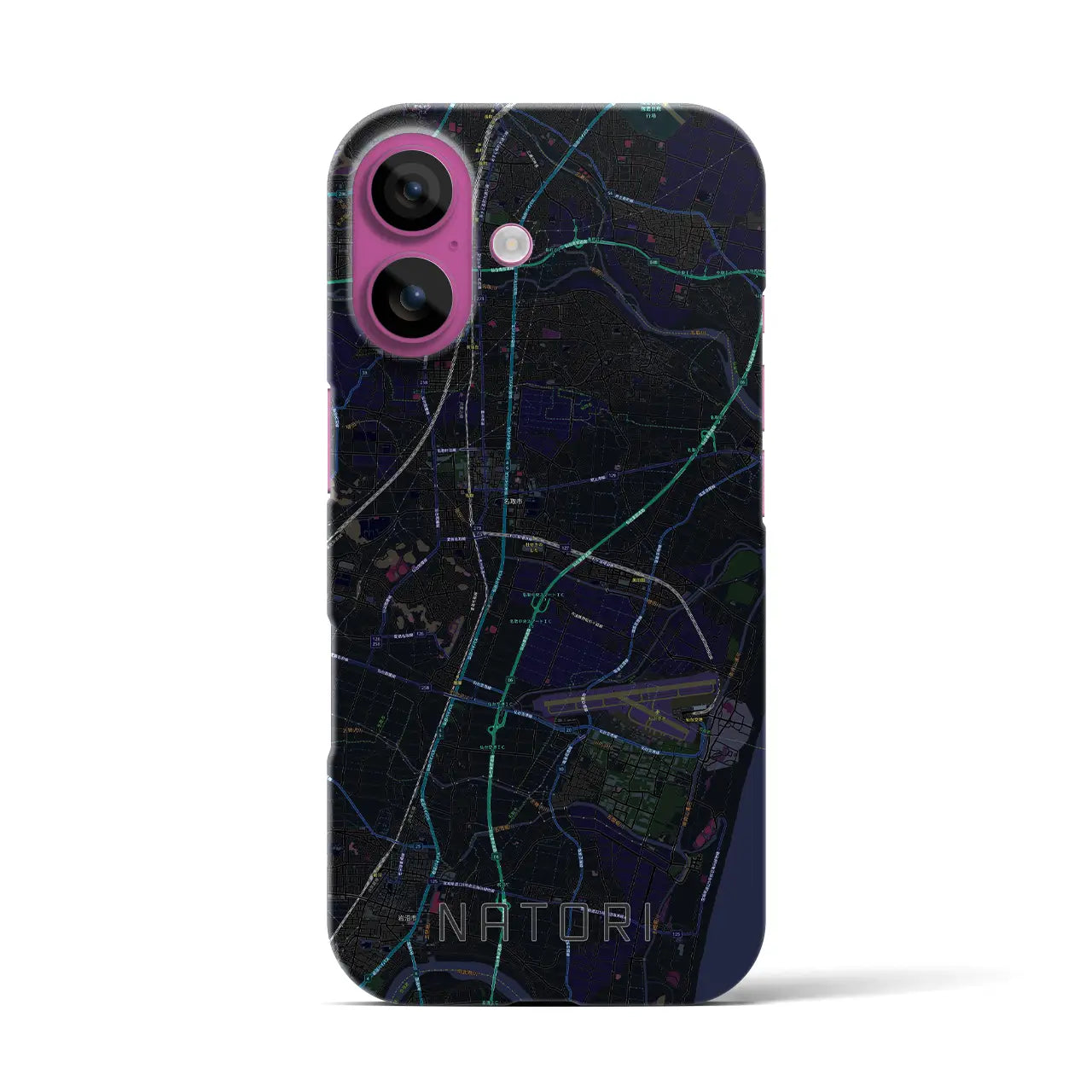 【名取(宮城県)】地図柄iPhoneケース(バックカバータイプ)