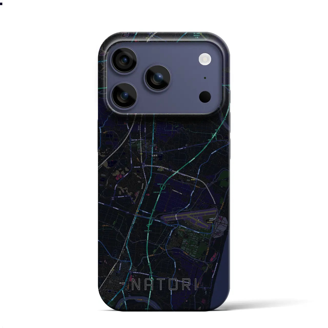 【名取(宮城県)】地図柄iPhoneケース(バックカバータイプ)