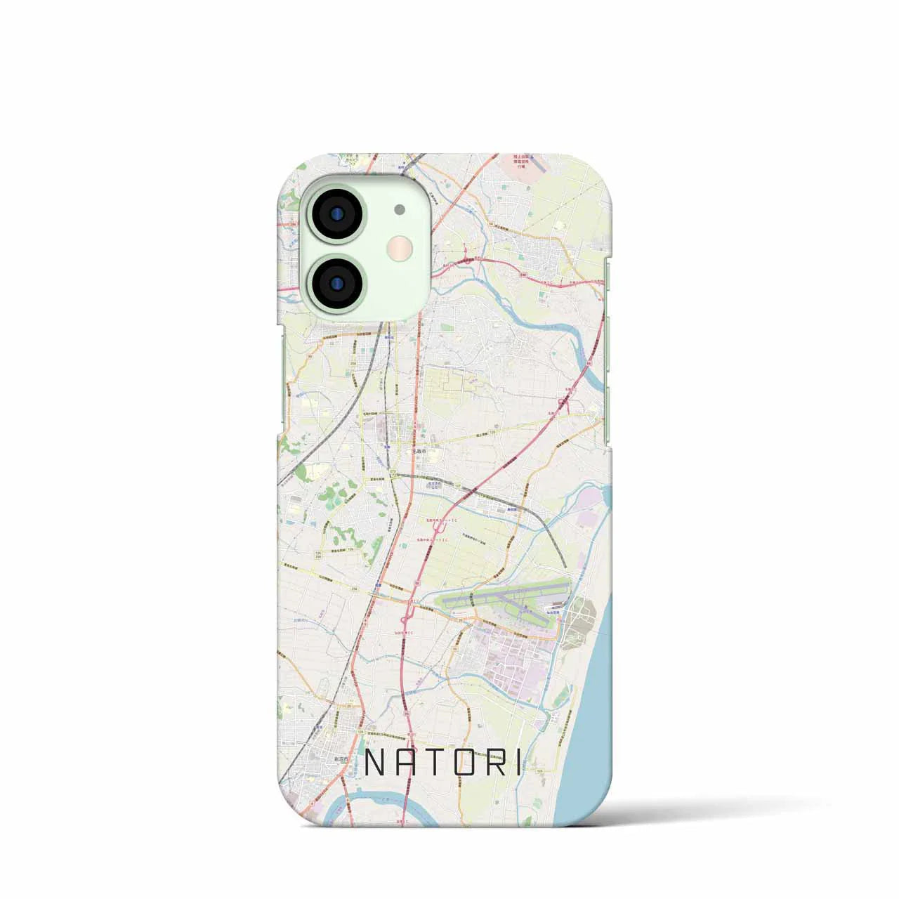 【名取(宮城県)】地図柄iPhoneケース(バックカバータイプ)