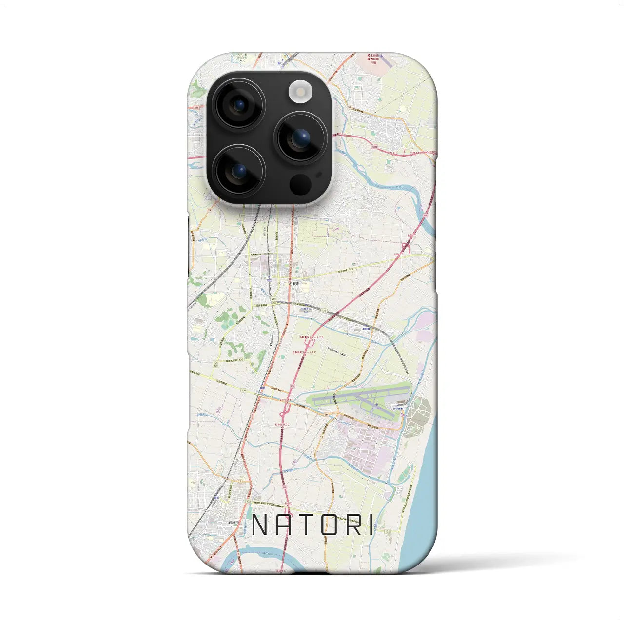 【名取(宮城県)】地図柄iPhoneケース(バックカバータイプ)