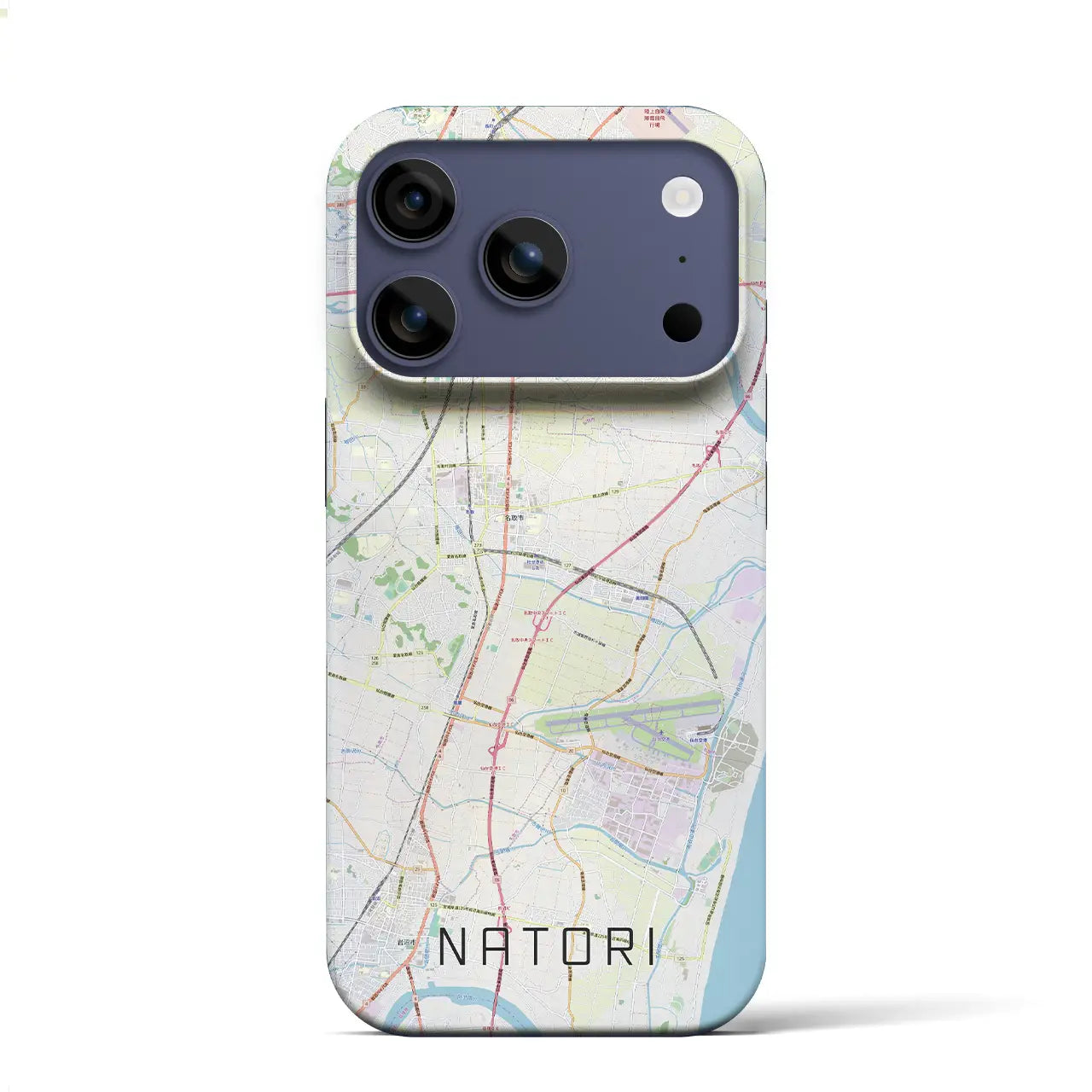 【名取(宮城県)】地図柄iPhoneケース(バックカバータイプ)