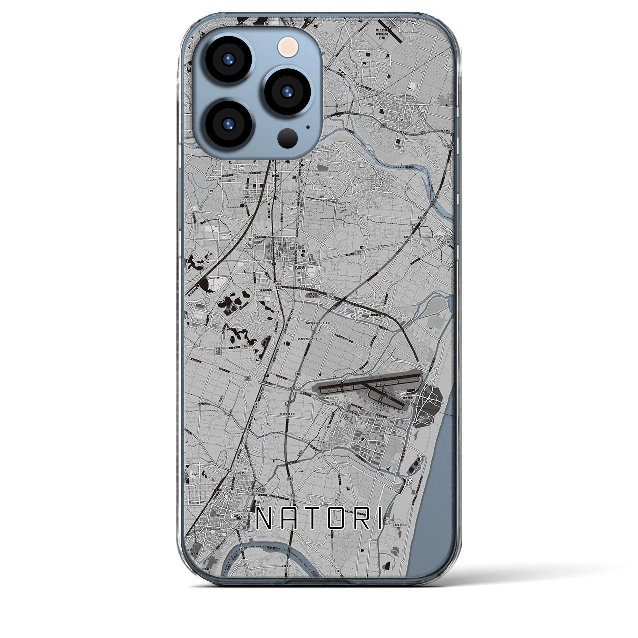 【名取(宮城県)】地図柄iPhoneケース(クリアタイプ)