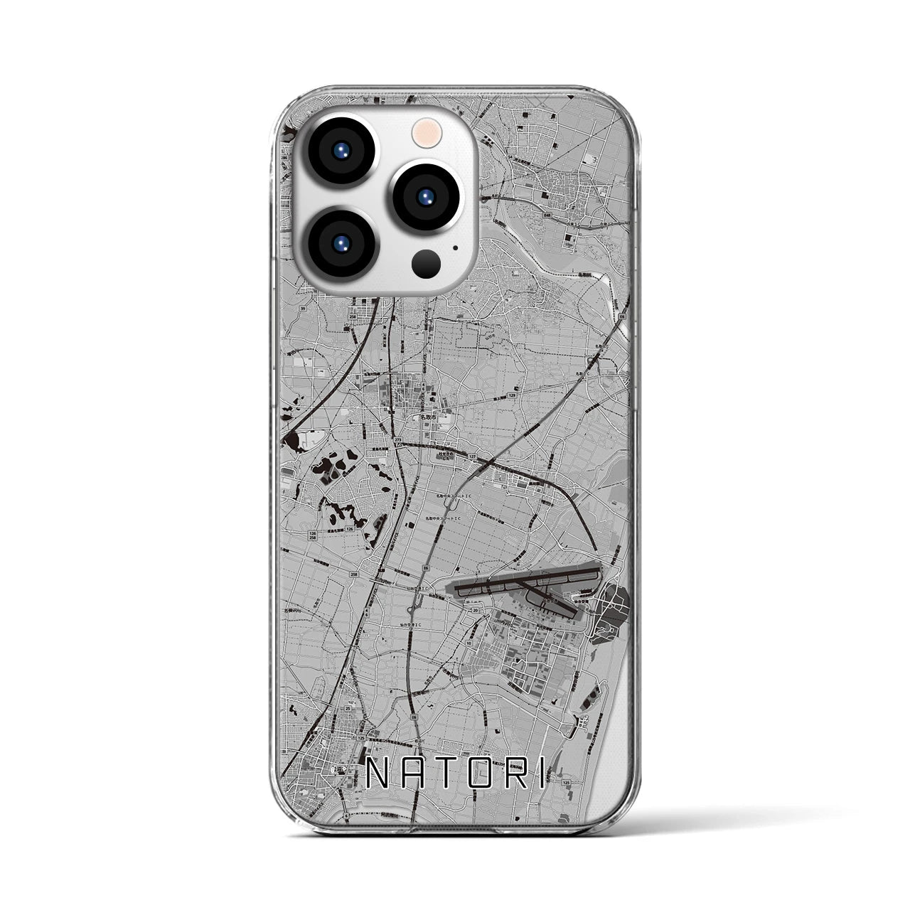 【名取(宮城県)】地図柄iPhoneケース(クリアタイプ)